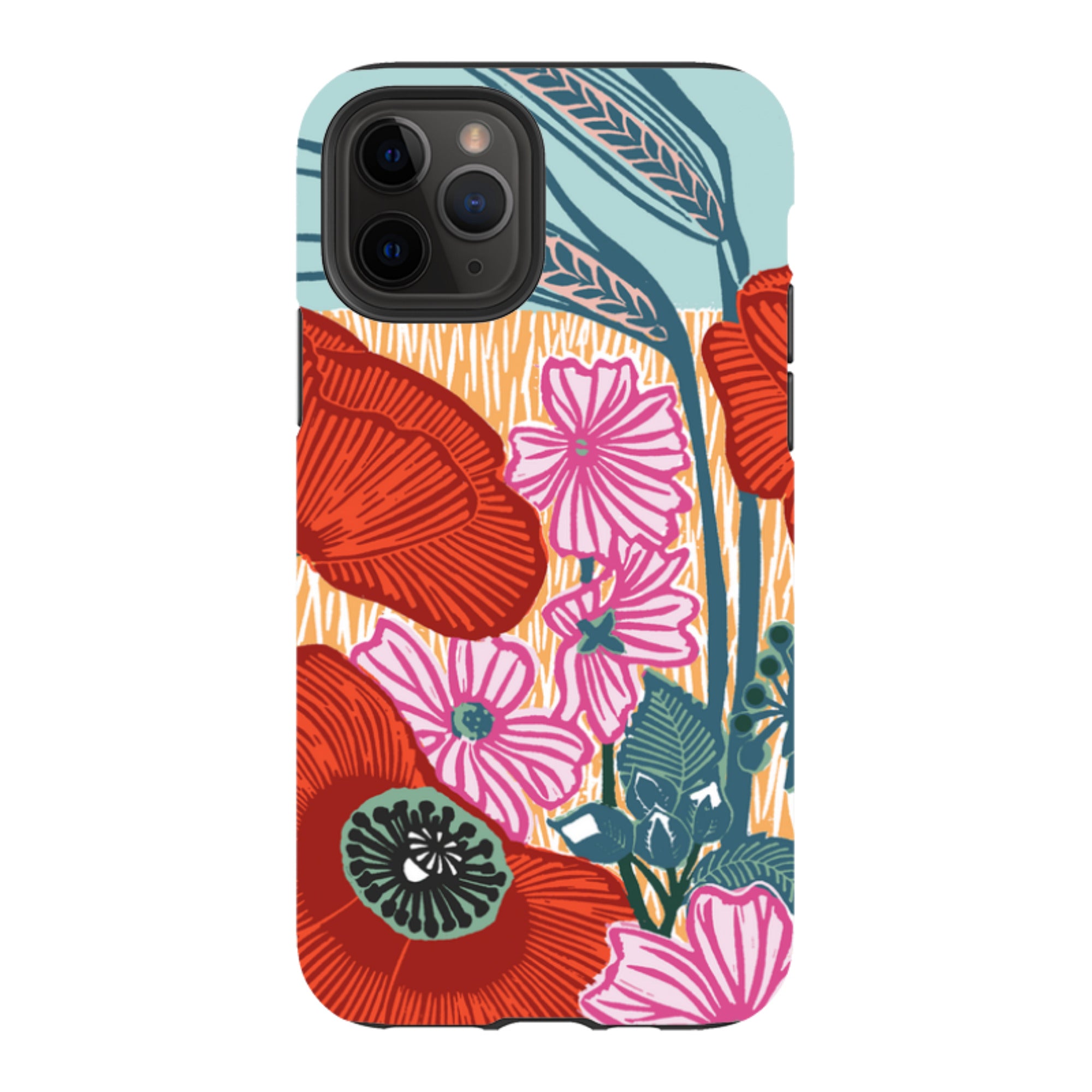 iPhone Tough Case - Wild Poppies By Kate Heiss