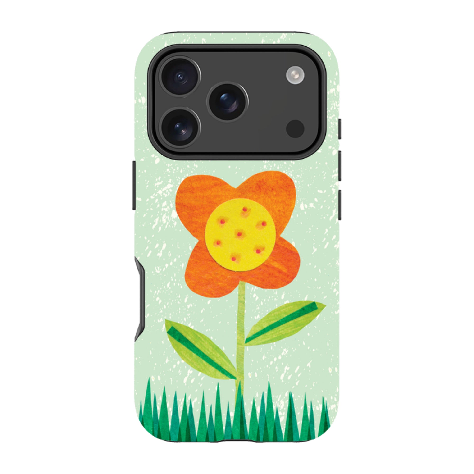 iPhone MagSafe Tough Case - Orange Flower By Tracey English