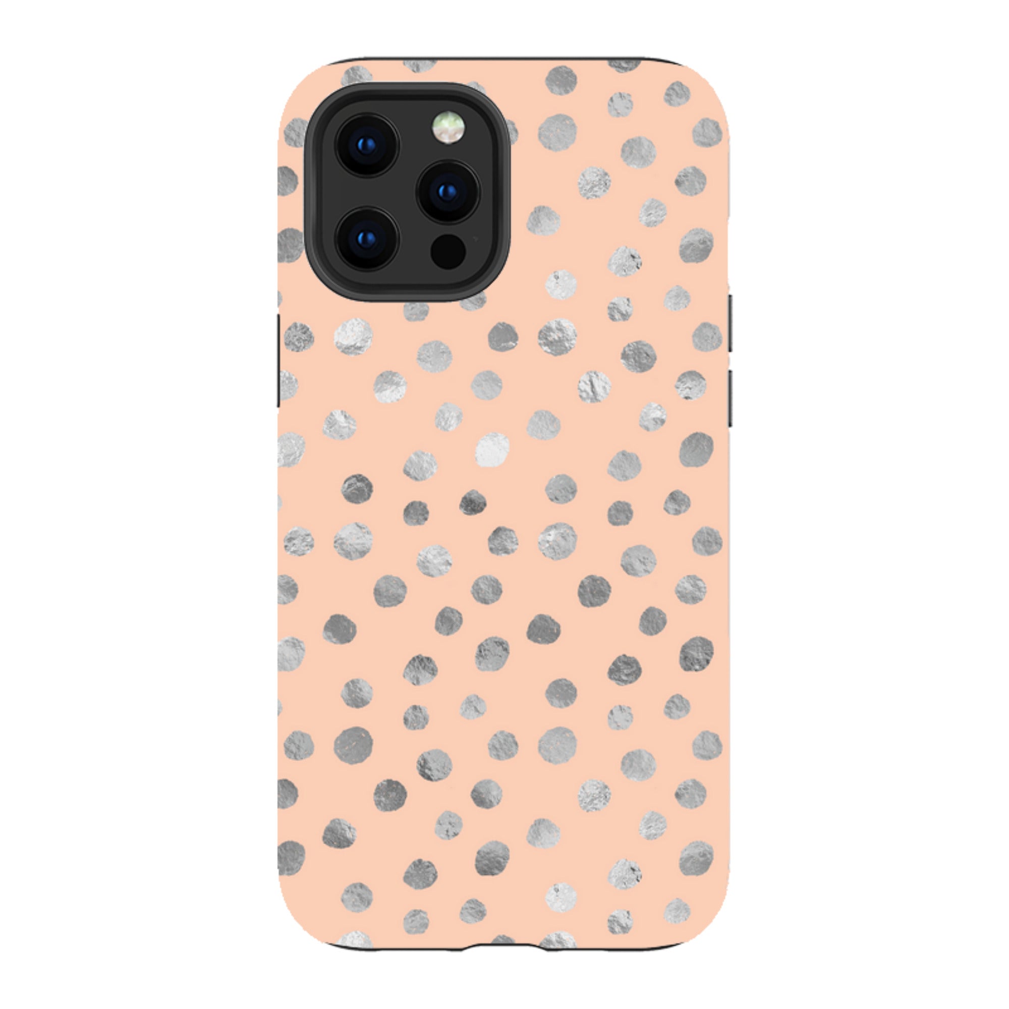 iPhone Tough Case - Pale and Silver Dots