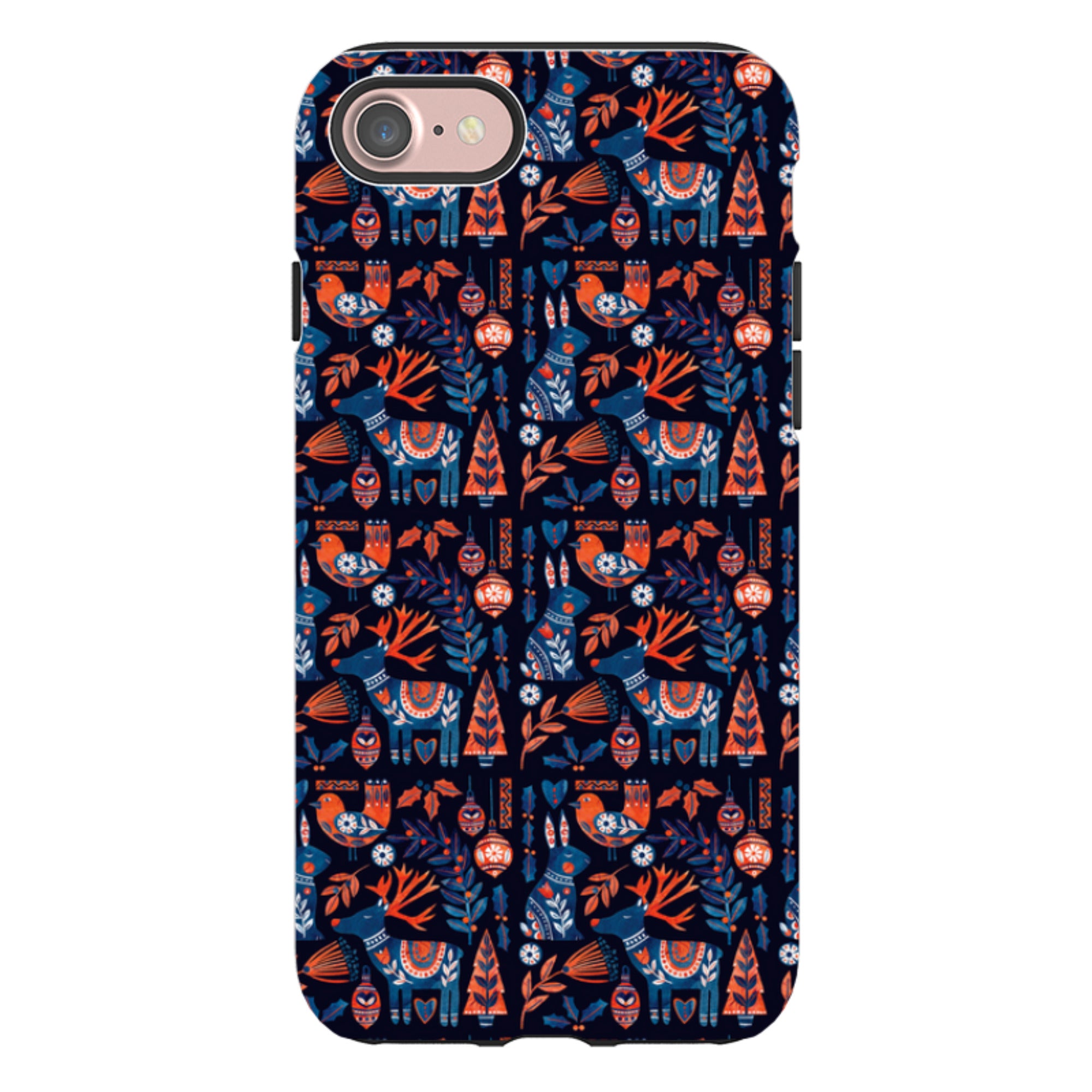 iPhone Tough Case - Scandi Animals Dark By Tracey English