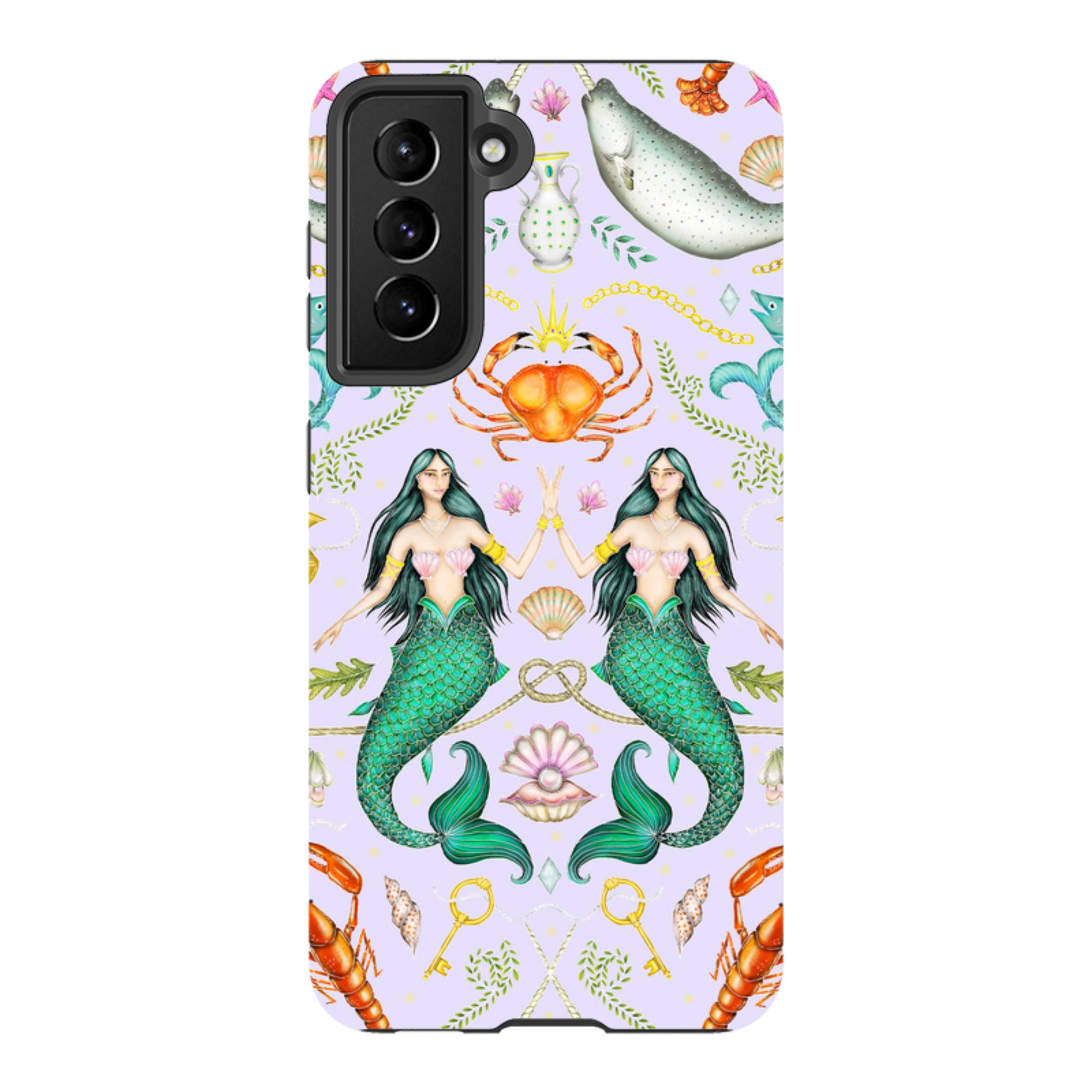 Samsung Tough Case - Tritons Treasure Lilac By Catherine Rowe