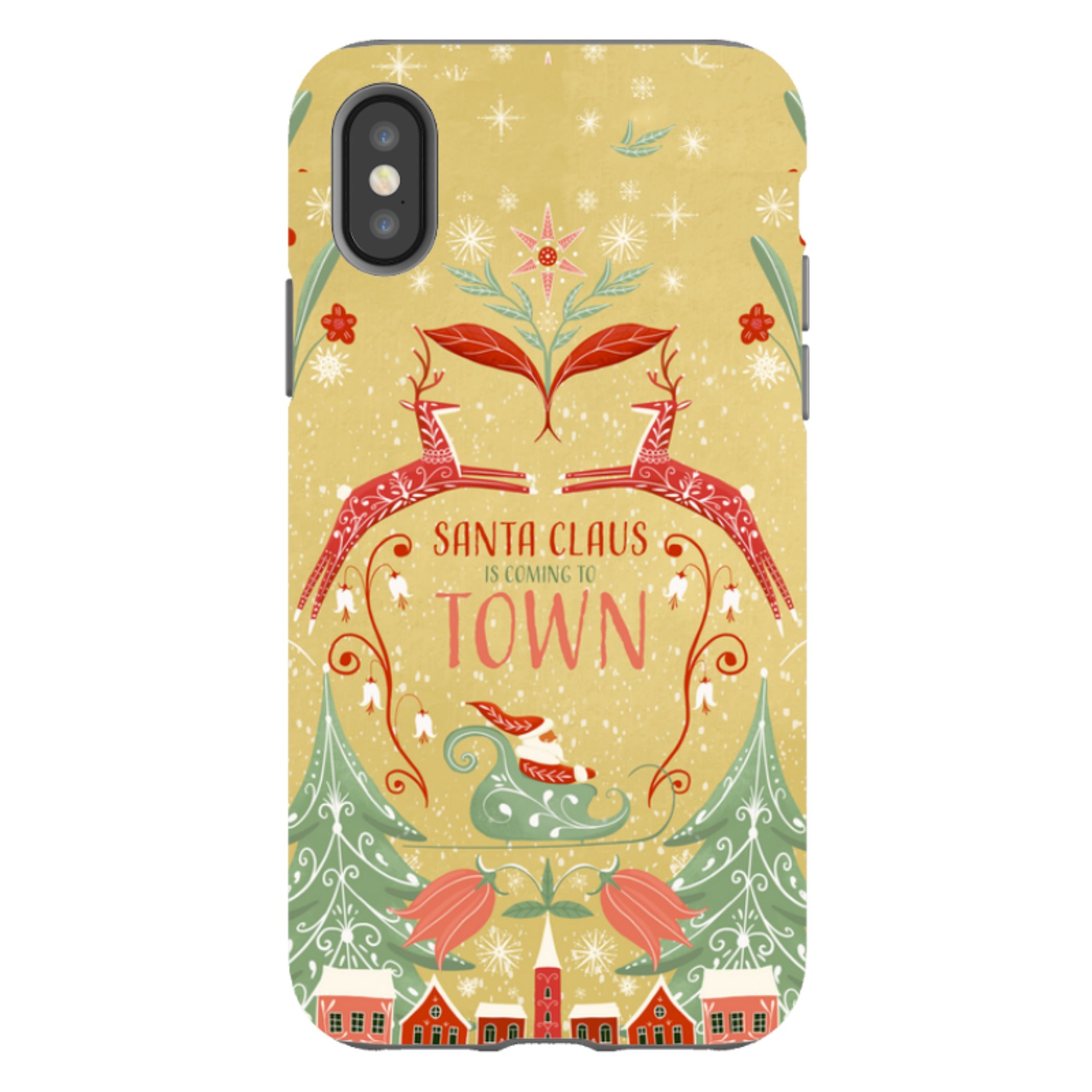 iPhone Tough Case - Santa Claus Is Coming To Town By Maja Lindberg