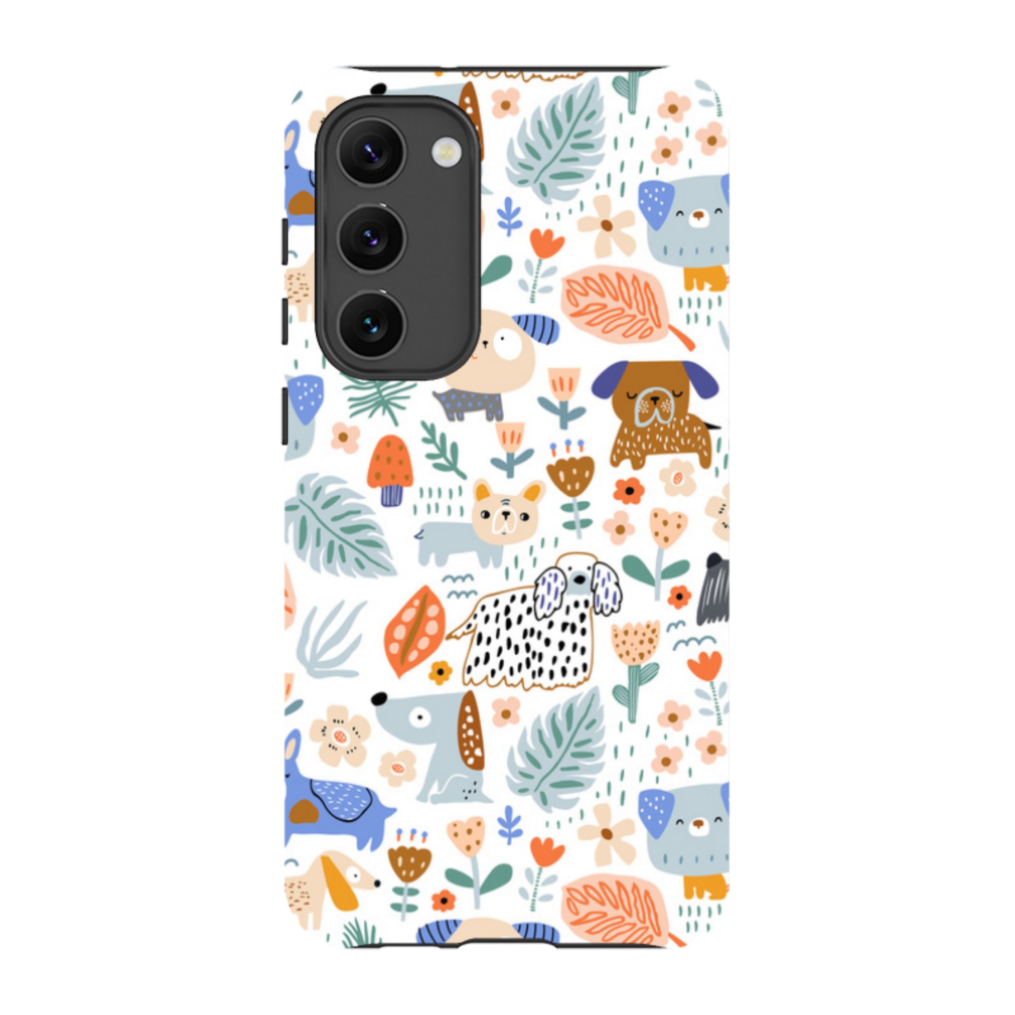 Samsung Tough Case - Dog Floral Pattern