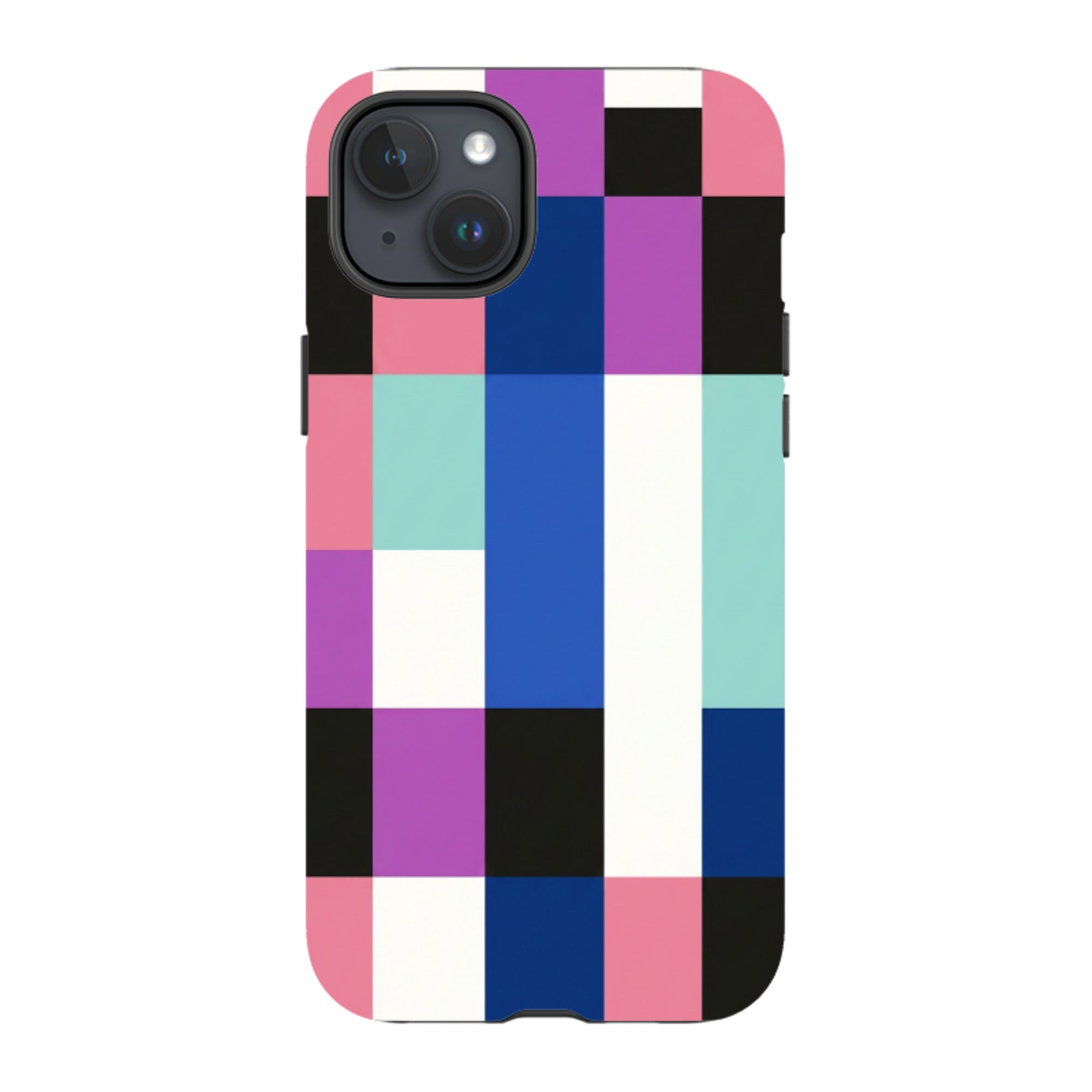 iPhone Tough Case - Pastel Cyberpunk Checkerboard
