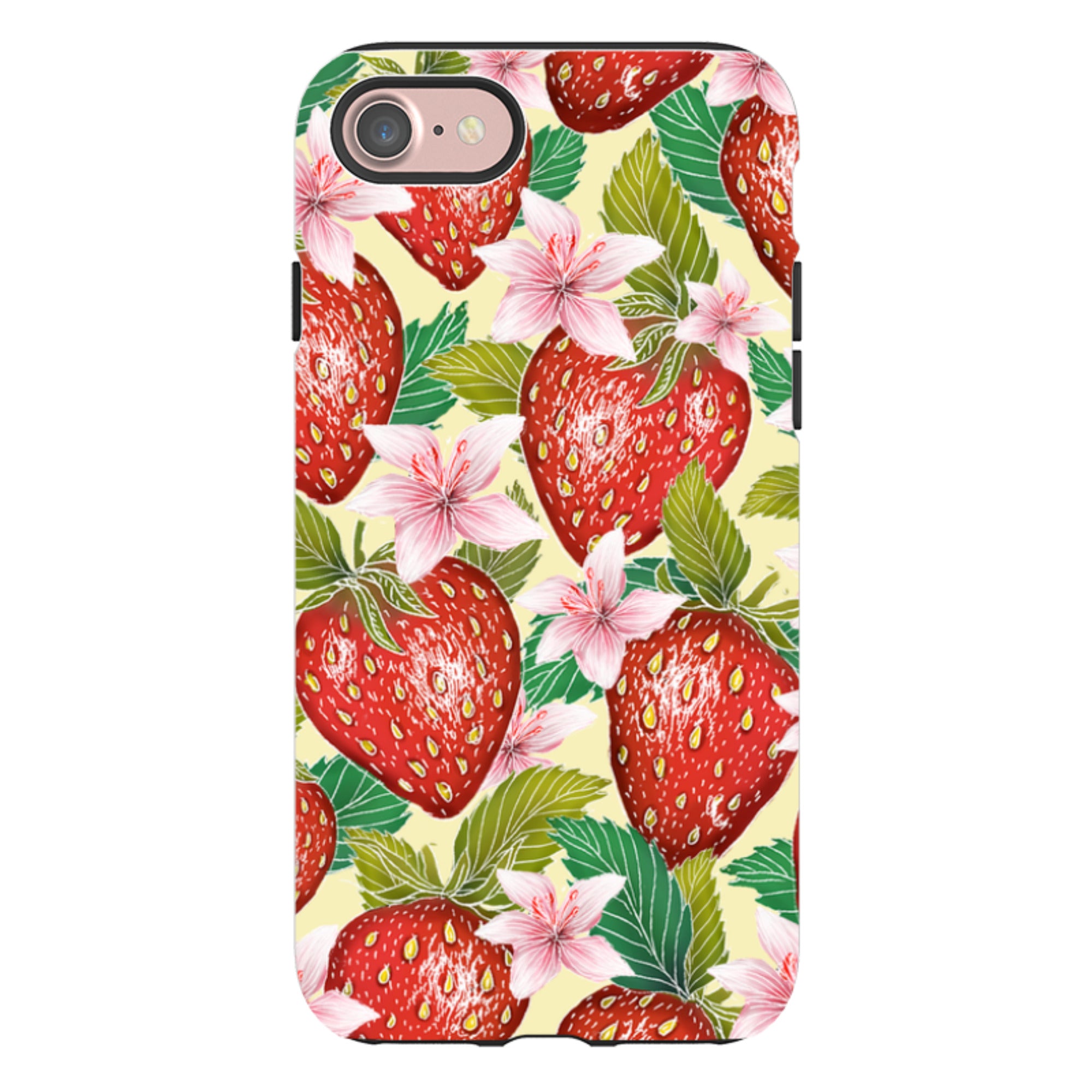 iPhone Tough Case - Yellow Strawberries By Catherine Rowe