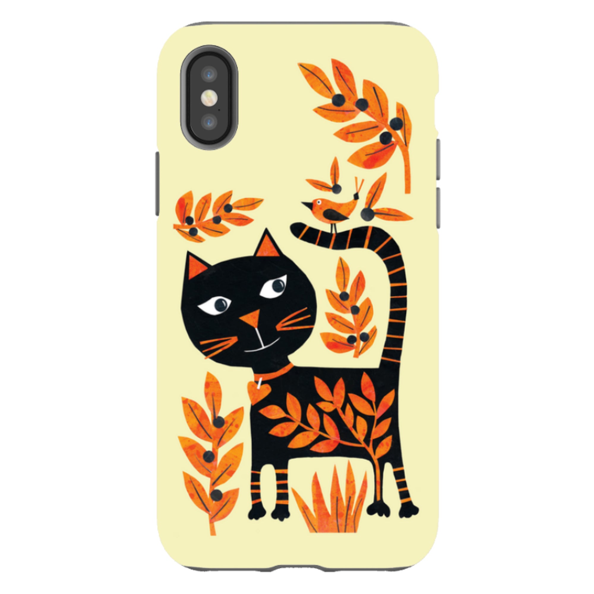 iPhone Tough Case - Halloween Folk Cat By Tracey English