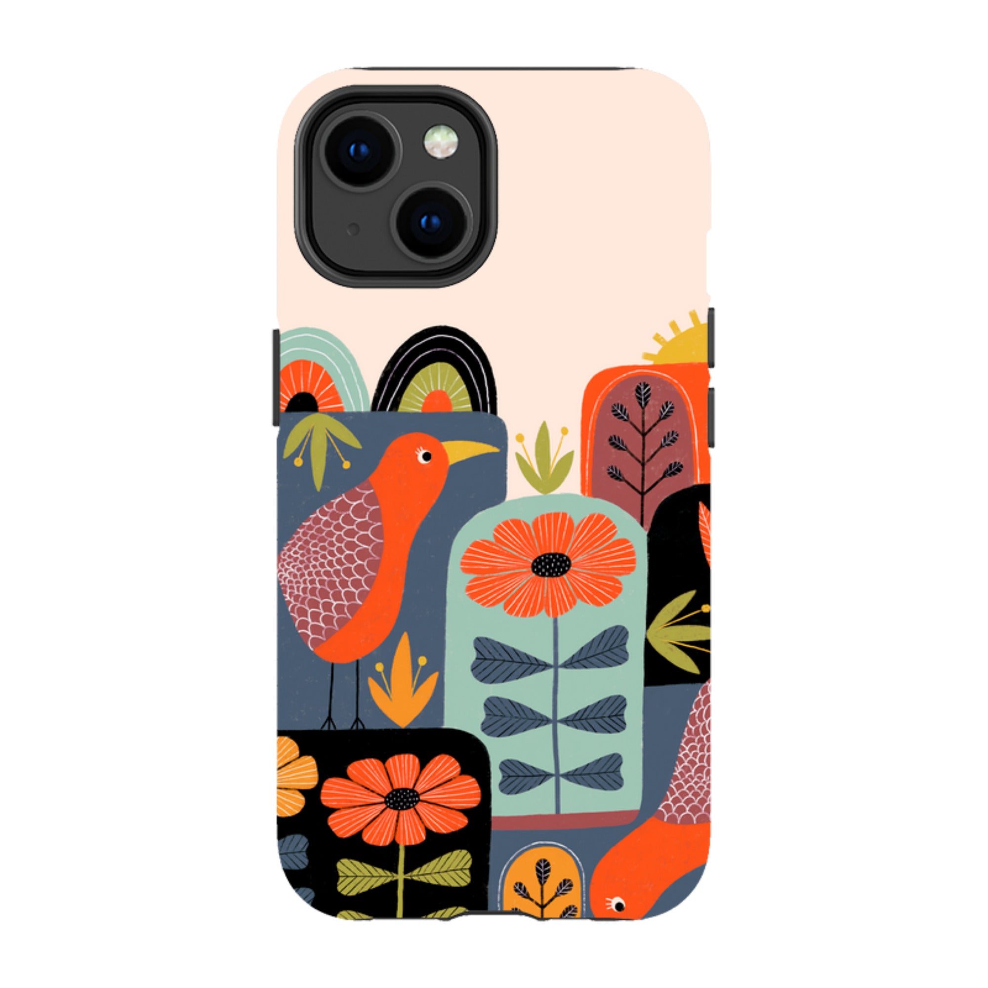 iPhone MagSafe Tough Case -  Folky Birds III By Suzy Taylor