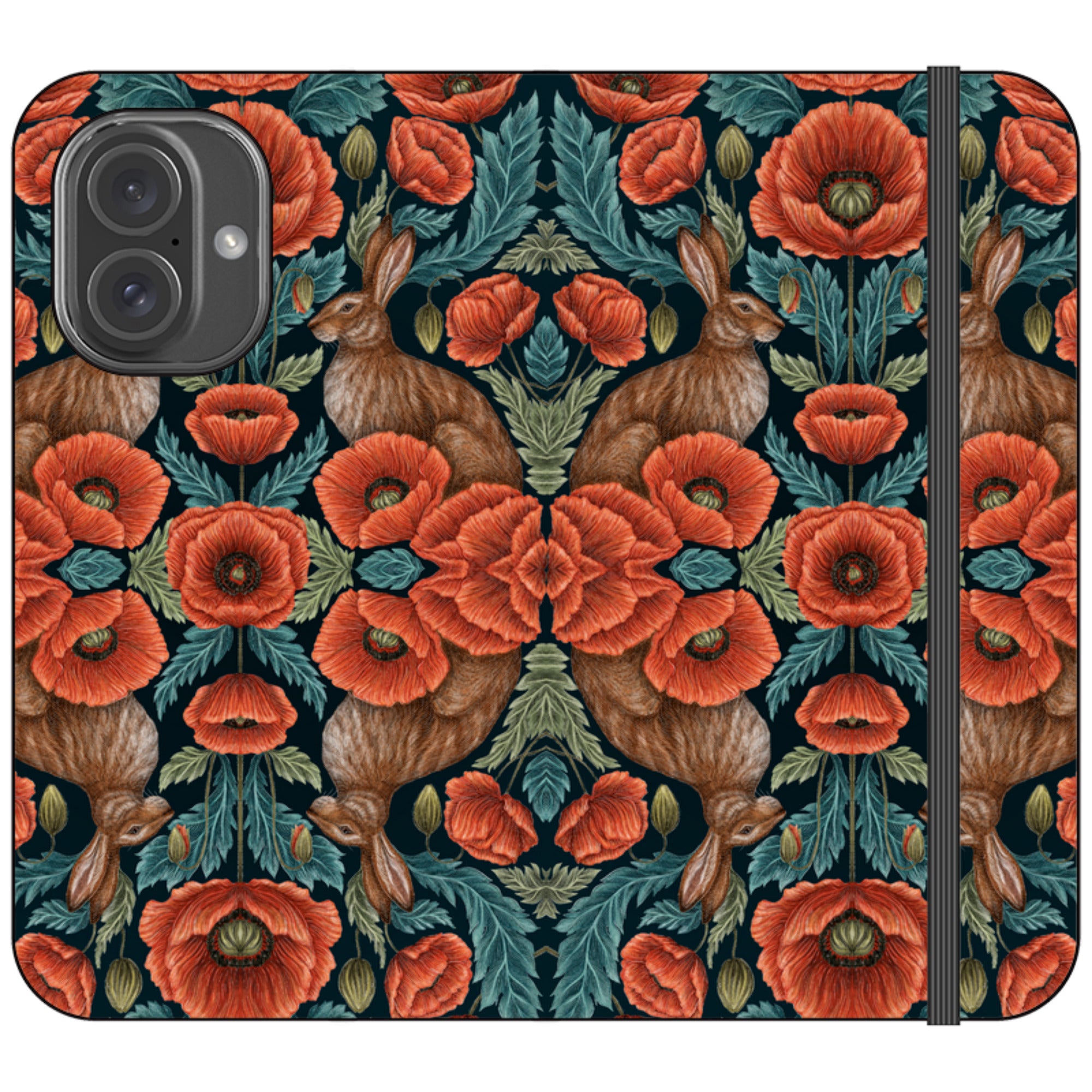 Poppy Red Wallet Case By Catherine Rowe