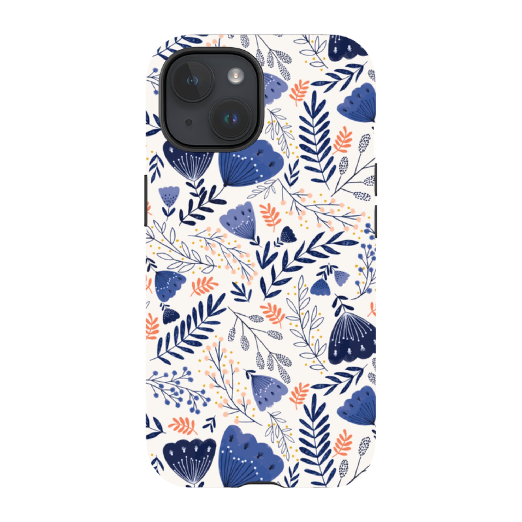 iPhone MagSafe Tough Case -  Blue Floral By Jade Mosinski