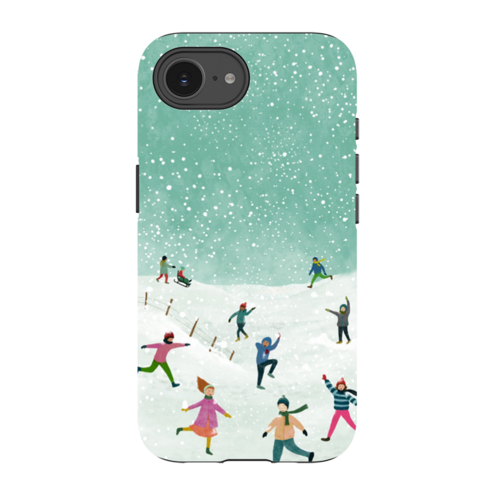 iPhone Tough Case - Snowball Fight By Katherine Quinn
