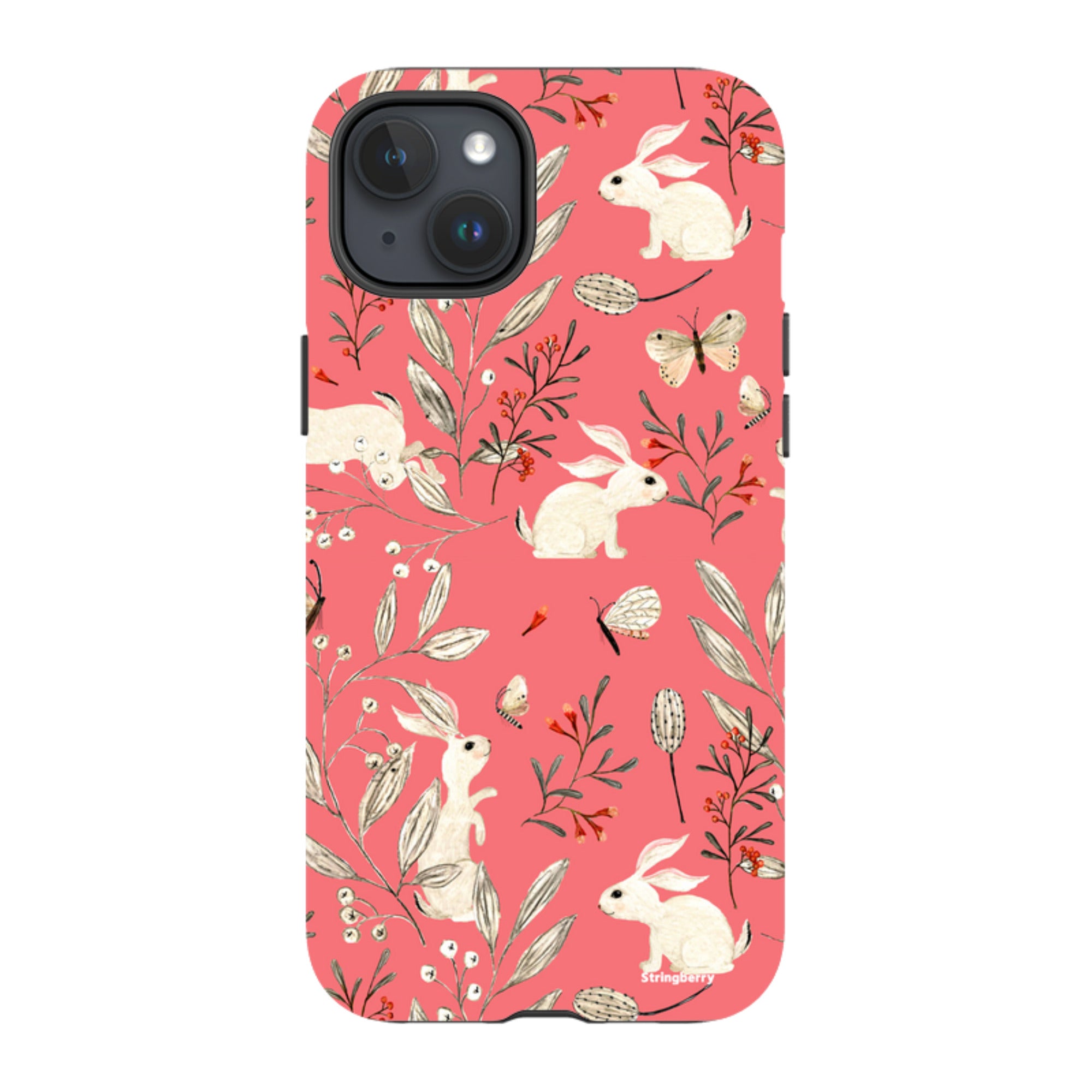 iPhone MagSafe Tough Case - Bunnies Raspberries By Katherine Quinn