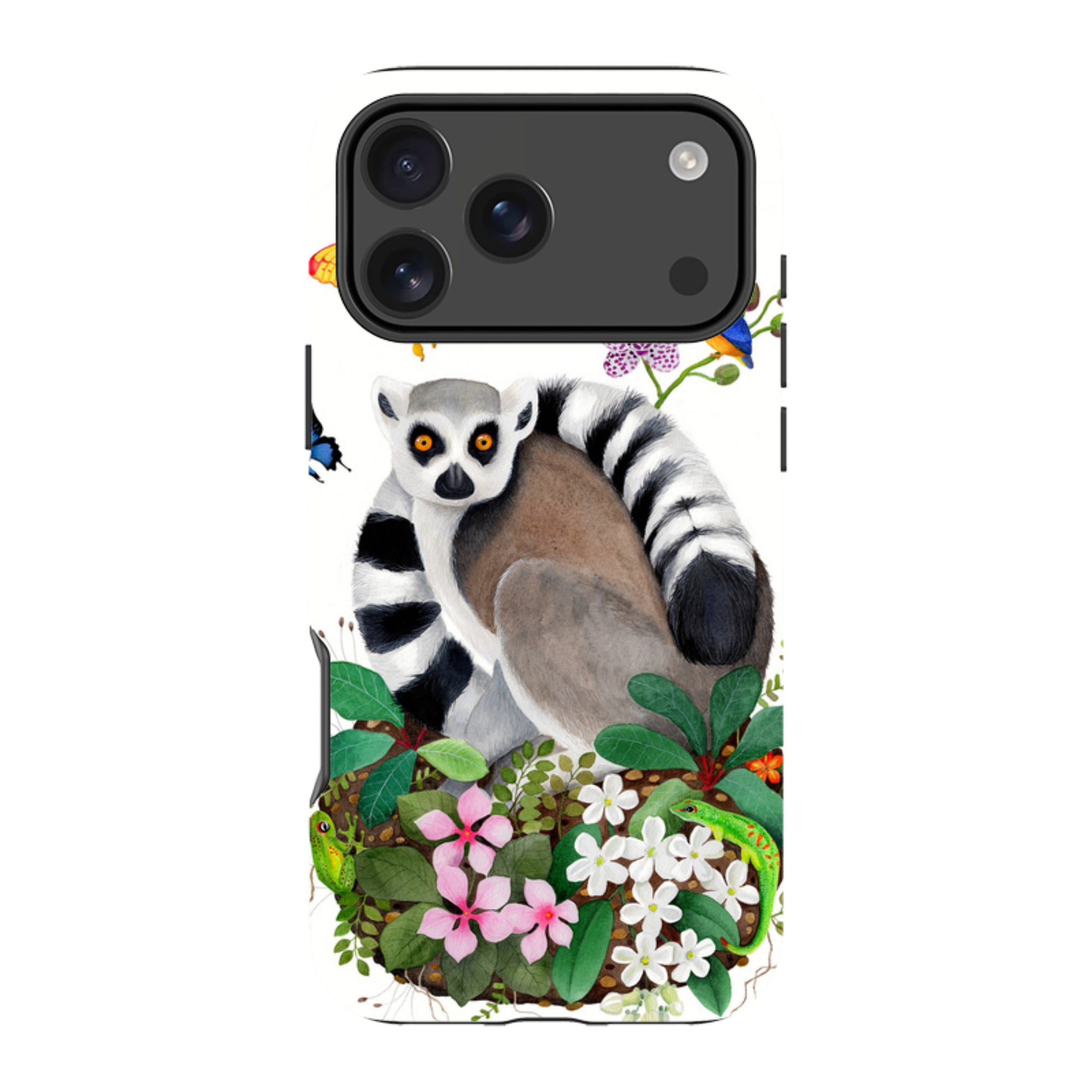 iPhone Tough Case - Madagascar Lemur By Bex Parkin