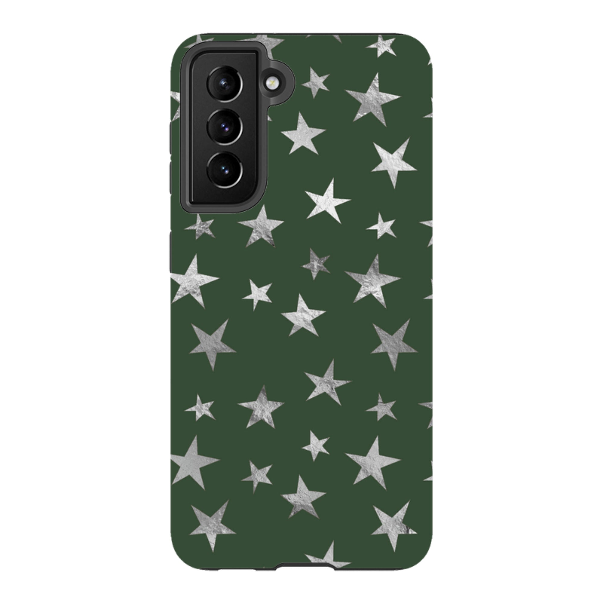 Samsung Tough Case - Green and Silver Stars