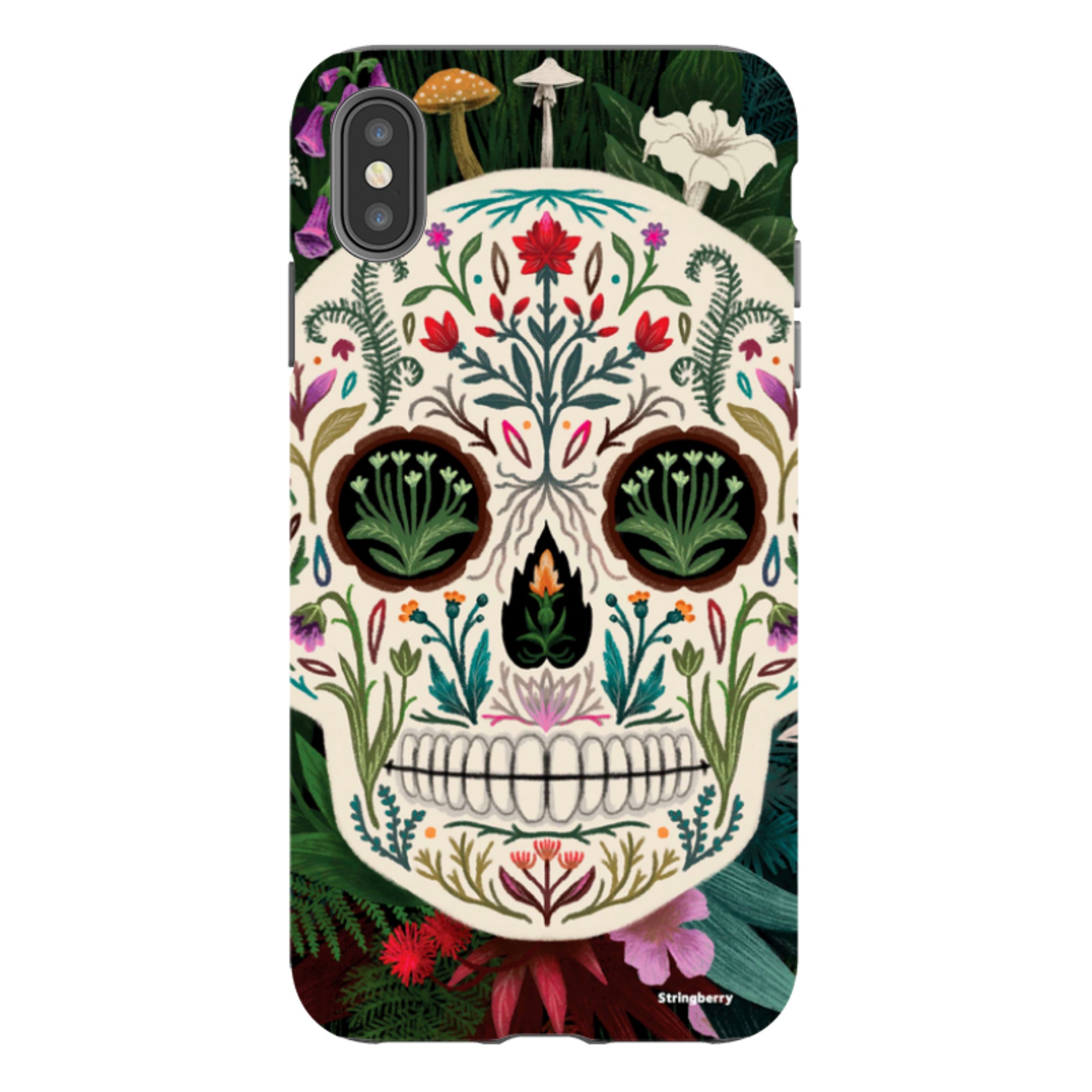 iPhone Tough Case - Poison Sugar Skull By Anna Stead