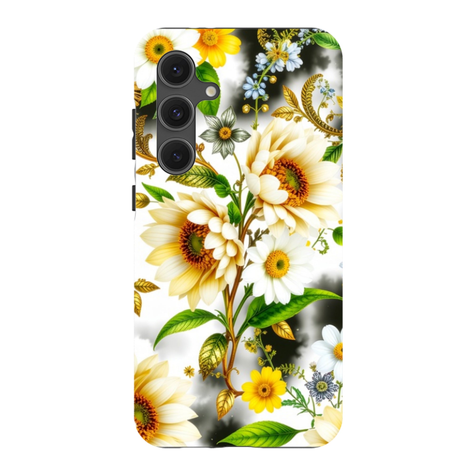 Samsung Tough  Case - Gold Flowers
