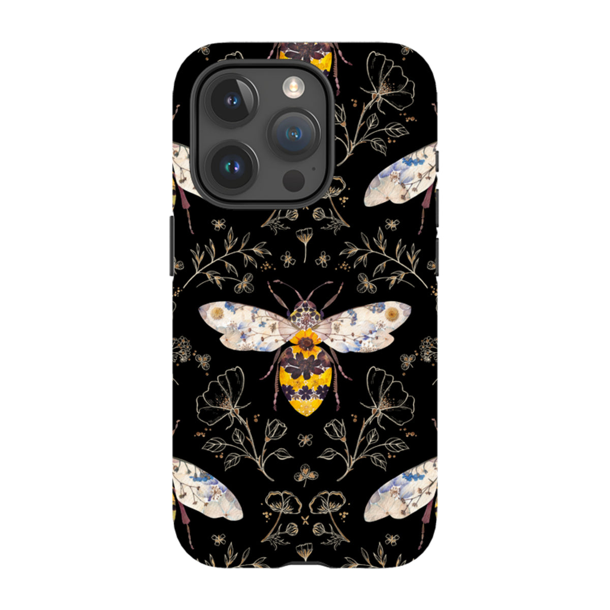 iPhone Tough Case - Midnight Bumble Bee By Helen Ahpornsiri