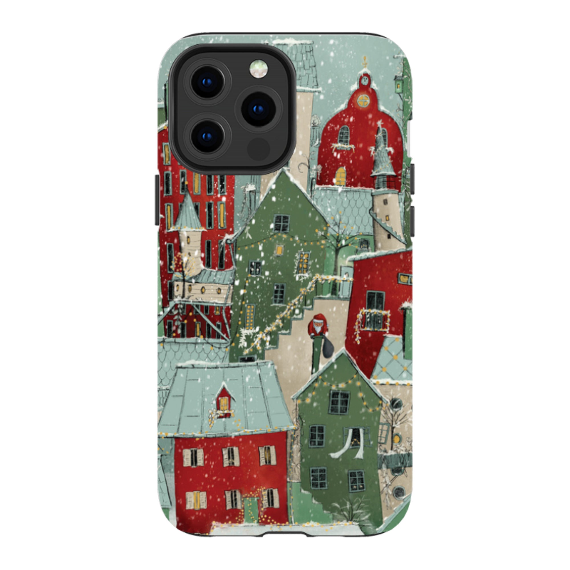 iPhone MagSafe Tough Case - City Winkles Red By Maja Lindberg