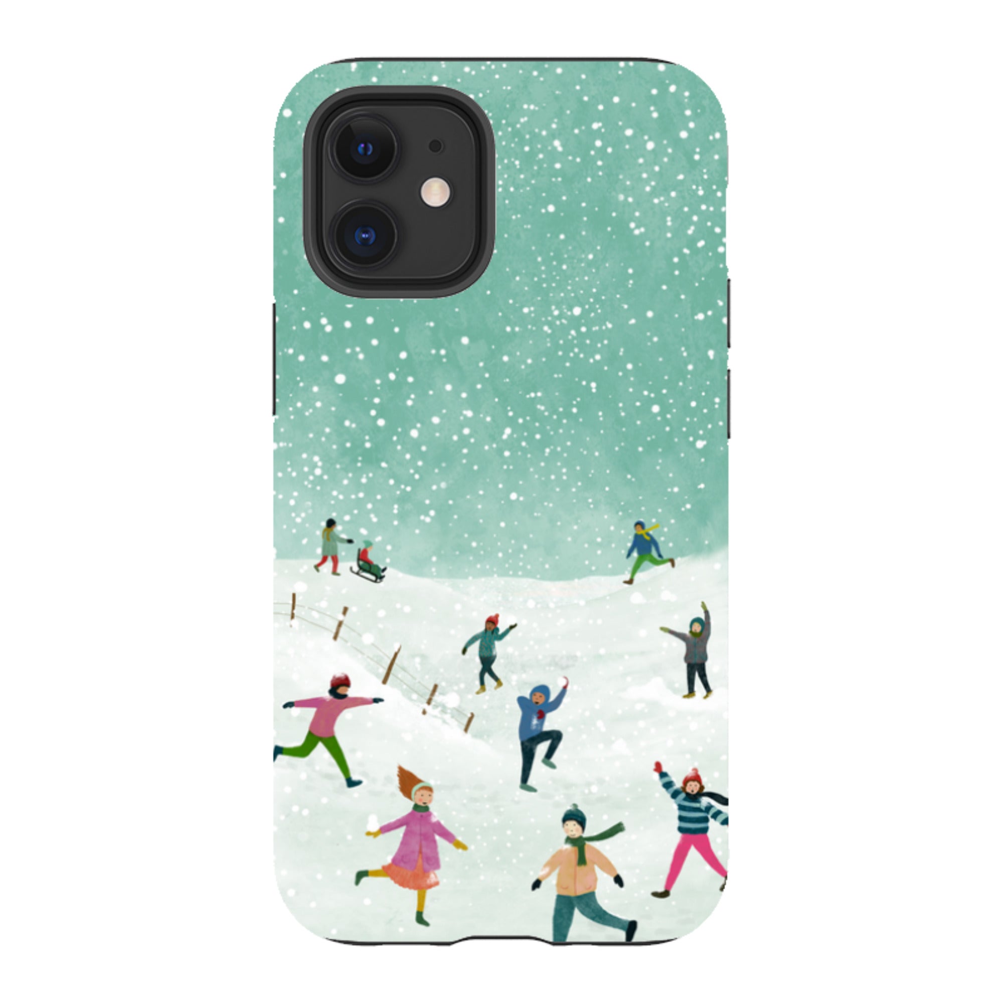 iPhone Tough Case - Snowball Fight By Katherine Quinn