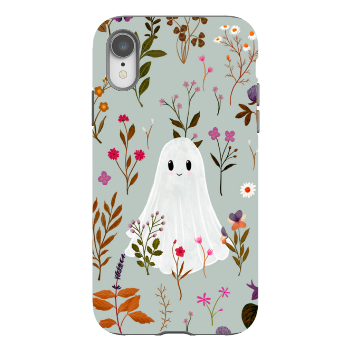 iPhone Tough Case - Ghost in the Garden - Dusty Gourd Multi By Katherine Quinn