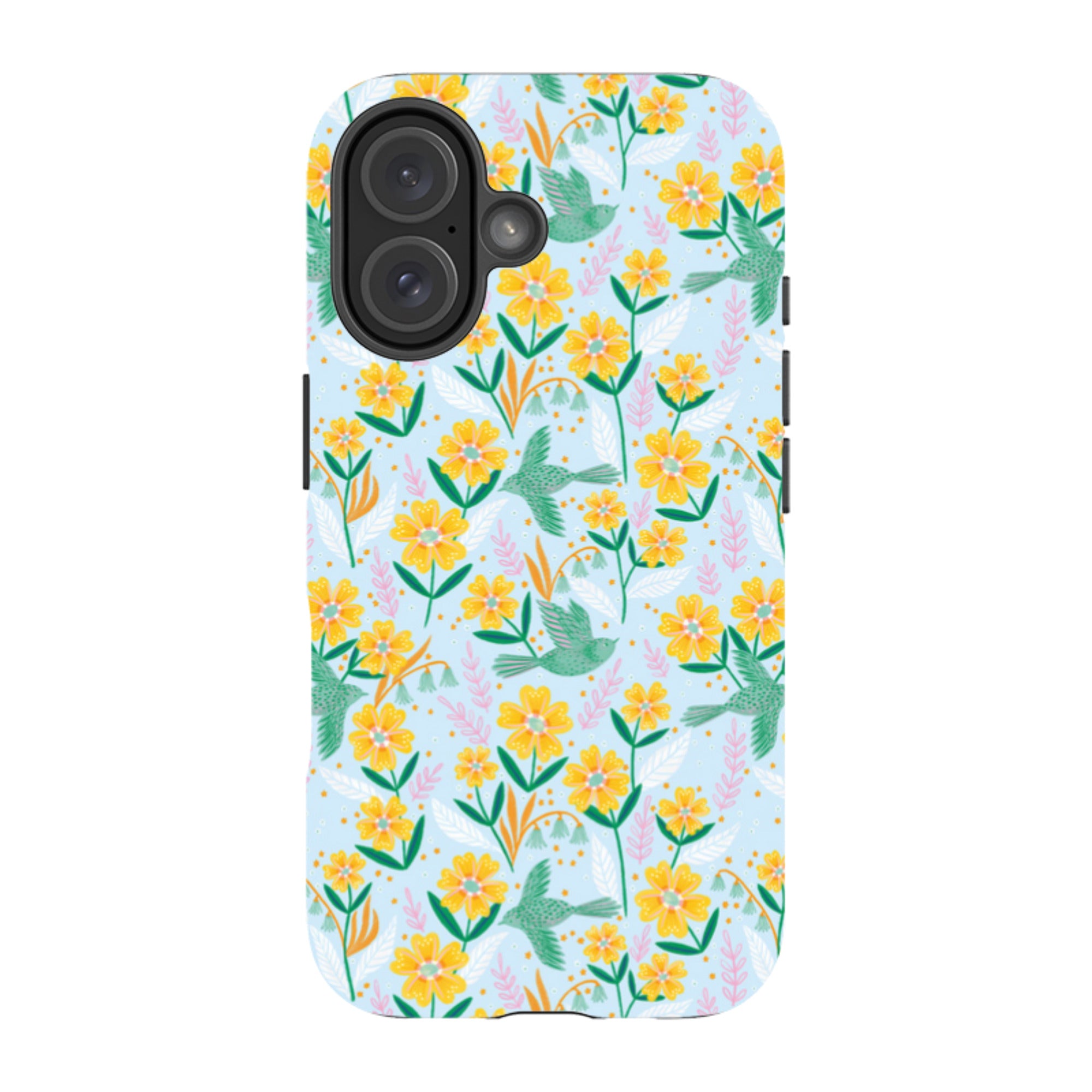 iPhone Tough Case - Sweet Birds Blue By Lee Foster Wilson