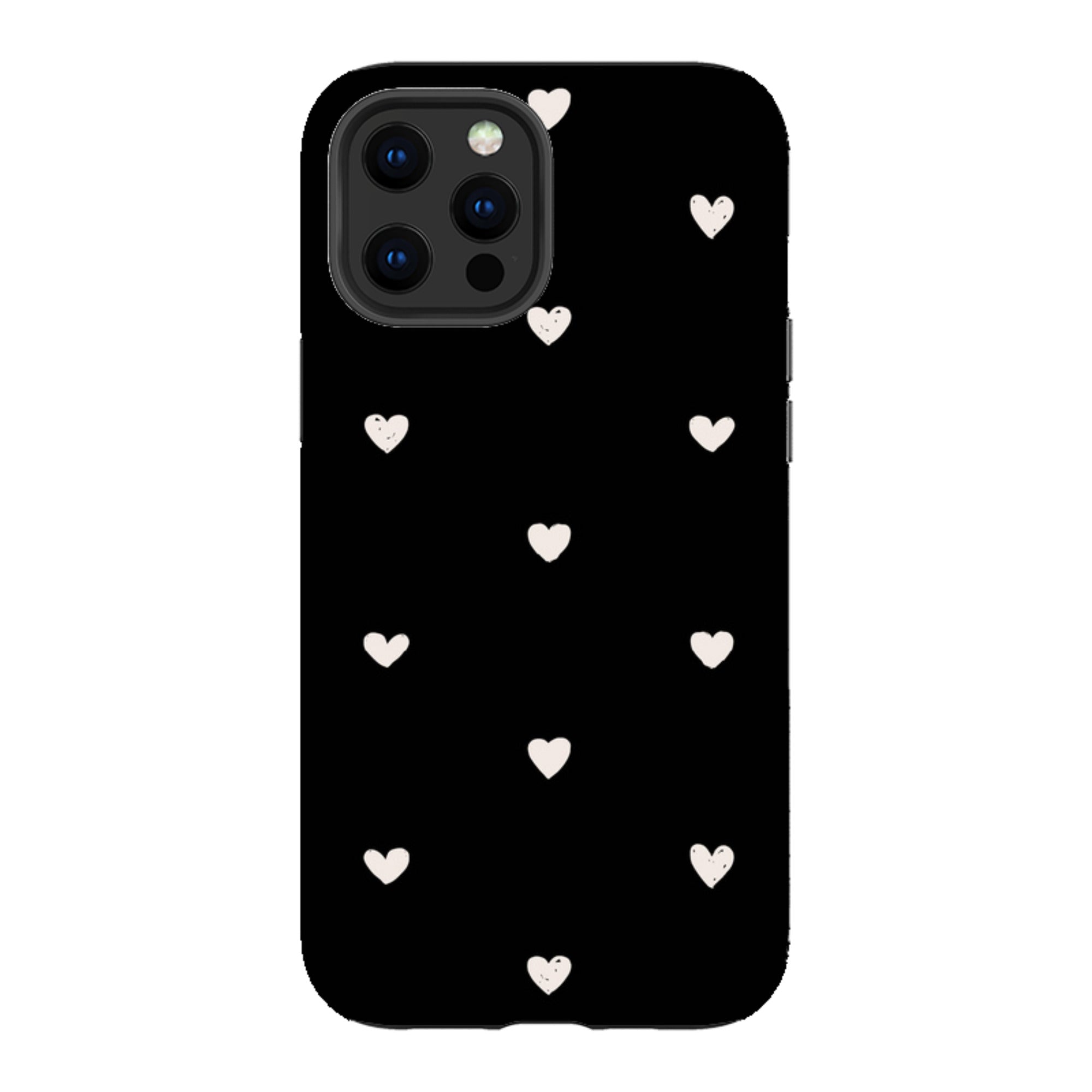 iPhone Tough Case - Hearts Black