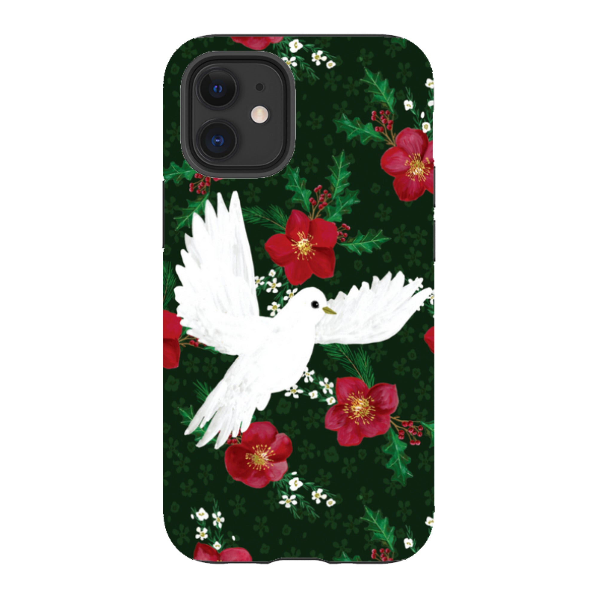iPhone Tough Case - Dove and Floral By Abby Jacobs