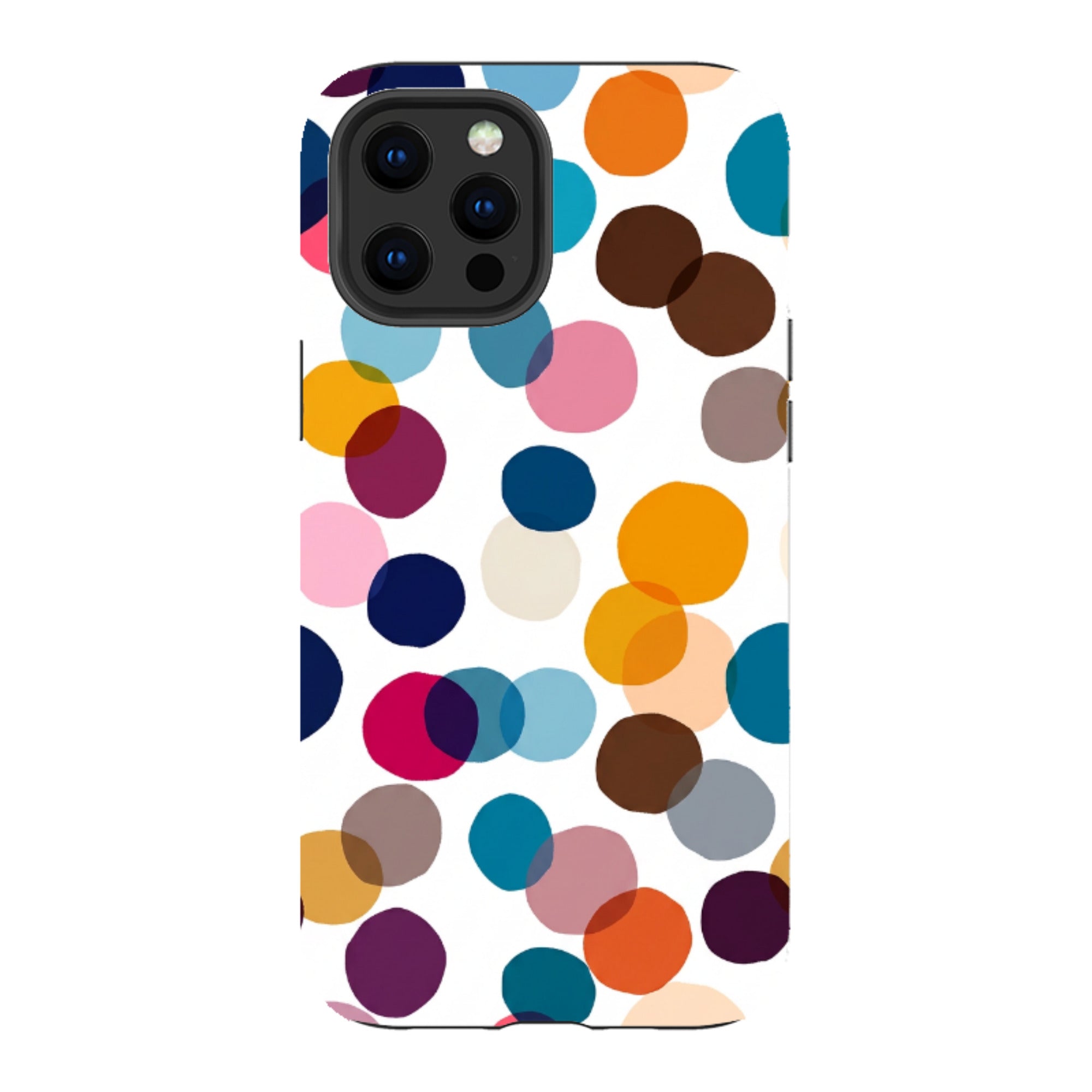 iPhone Tough Case - Multi-Color Polka Dot