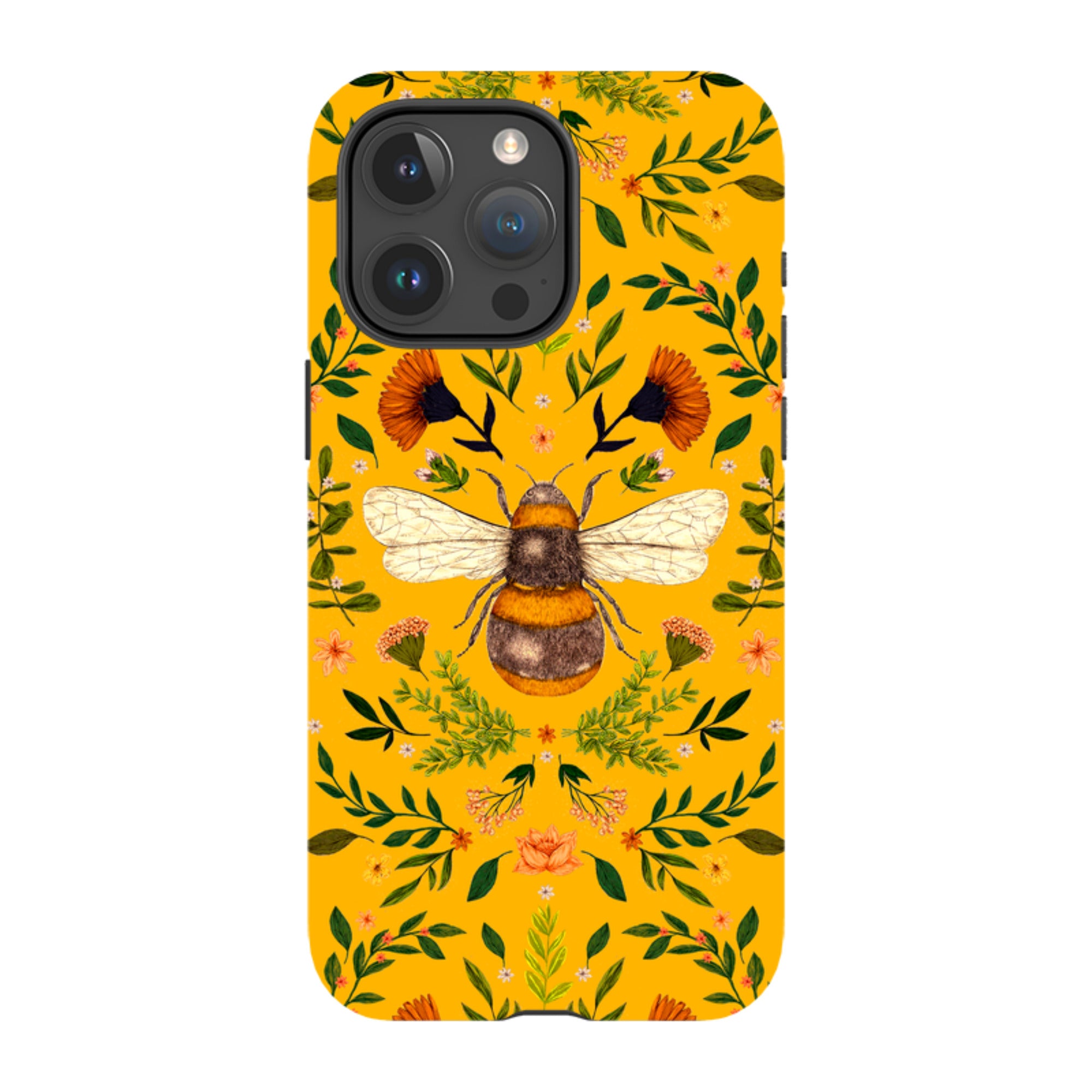 iPhone Tough Case - Botanical Bee Honey By Jade Mosinski
