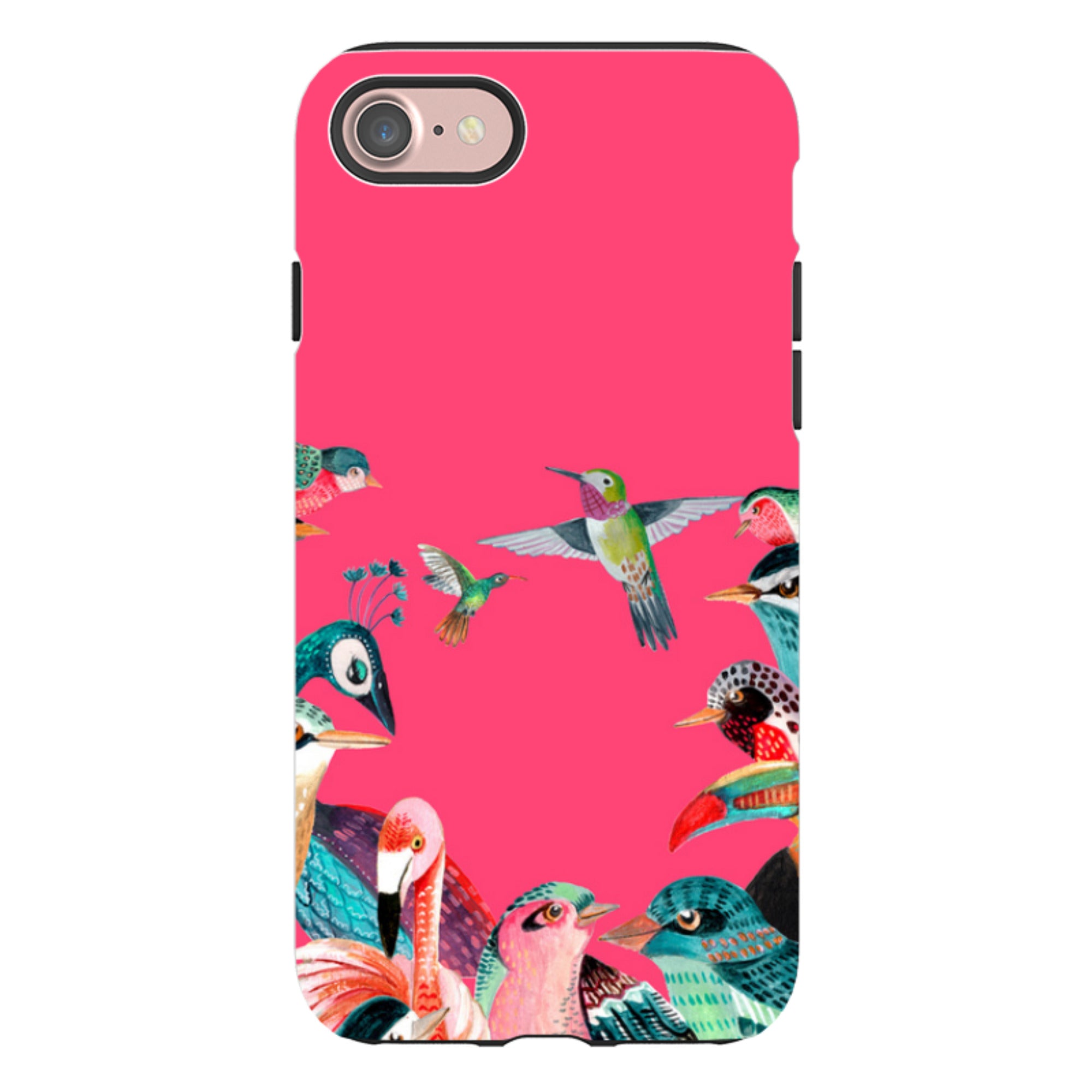 iPhone Tough Case - Pink Birds By Caroline Bonne Muller