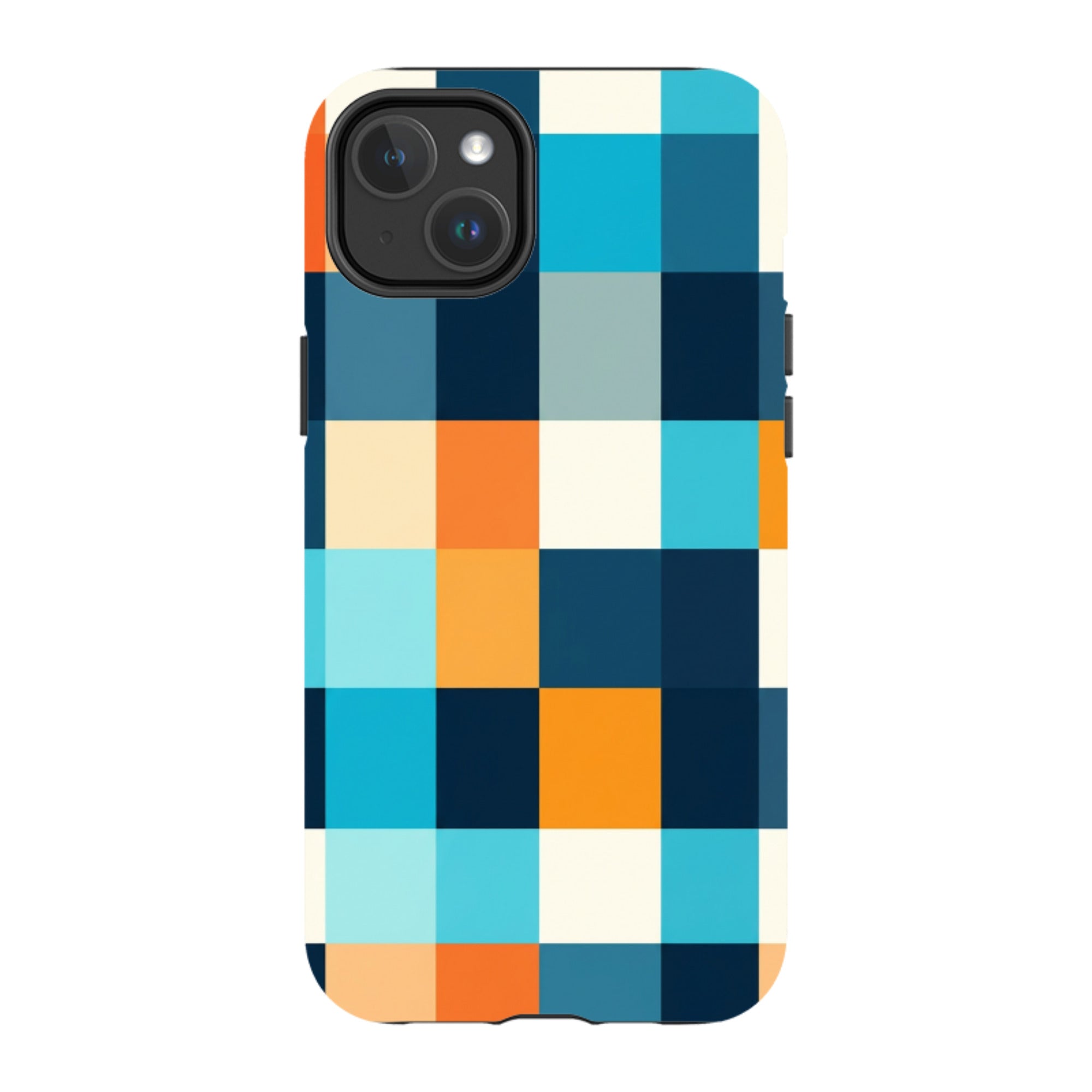iPhone MagSafe Tough Case - Navy Blue & Orange