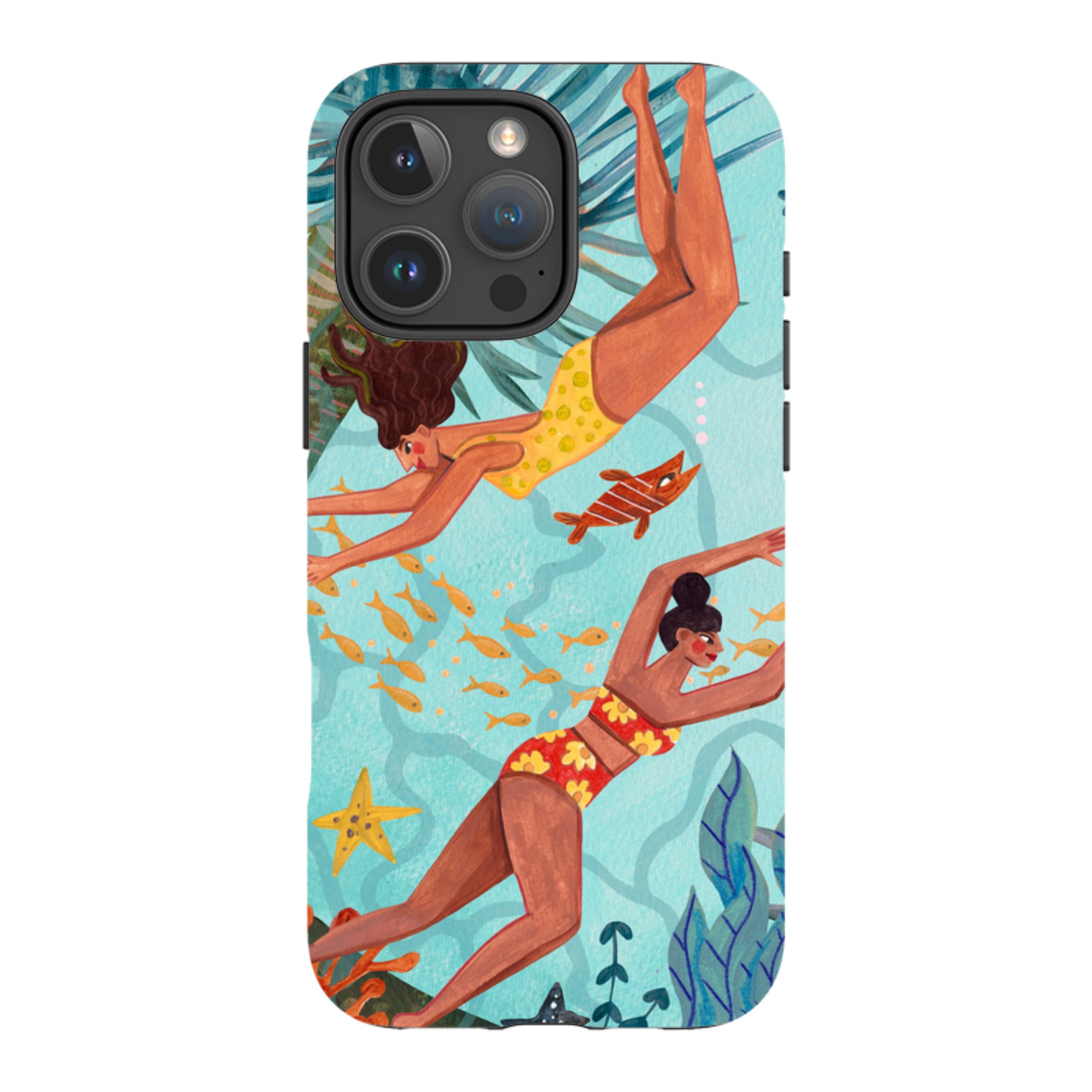 iPhone Tough Case - Swimming By Caroline Bonne Muller
