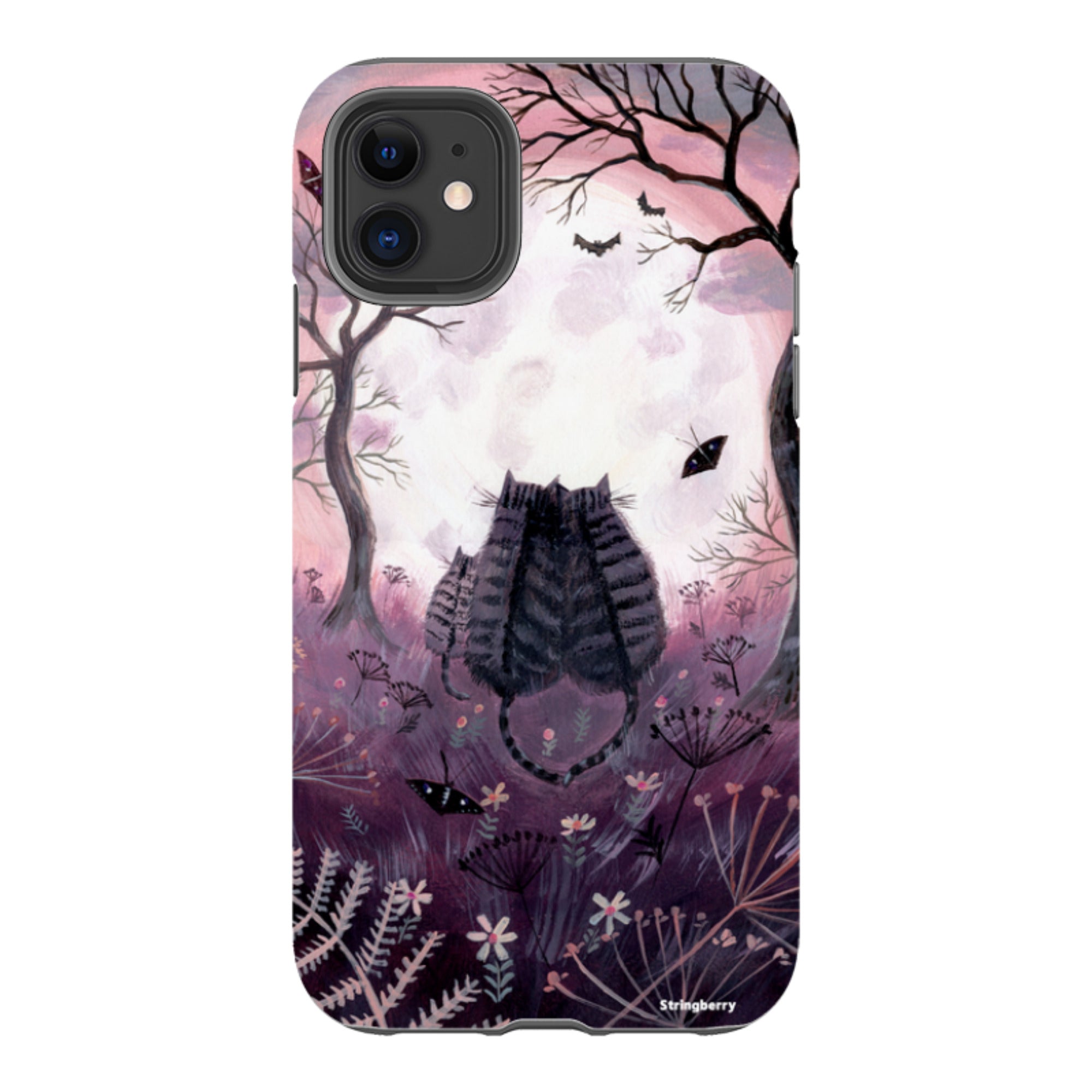 iPhone Tough Case - Spooky Cats By Mary Stubberfield