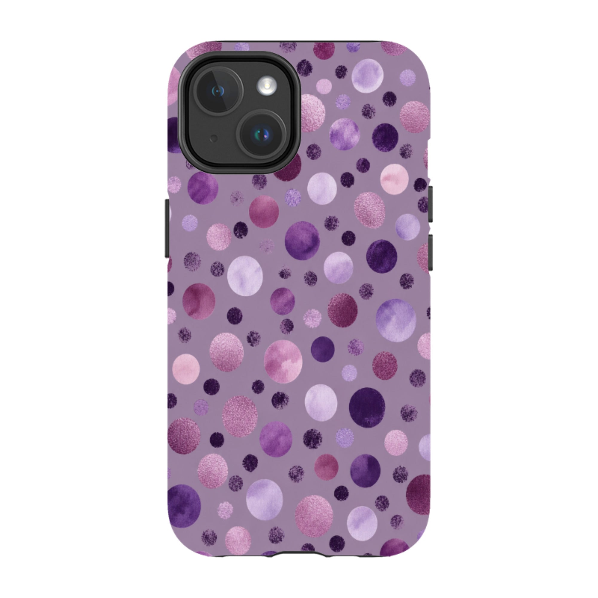 iPhone MagSafe Tough Case - Mauve Polka Dot