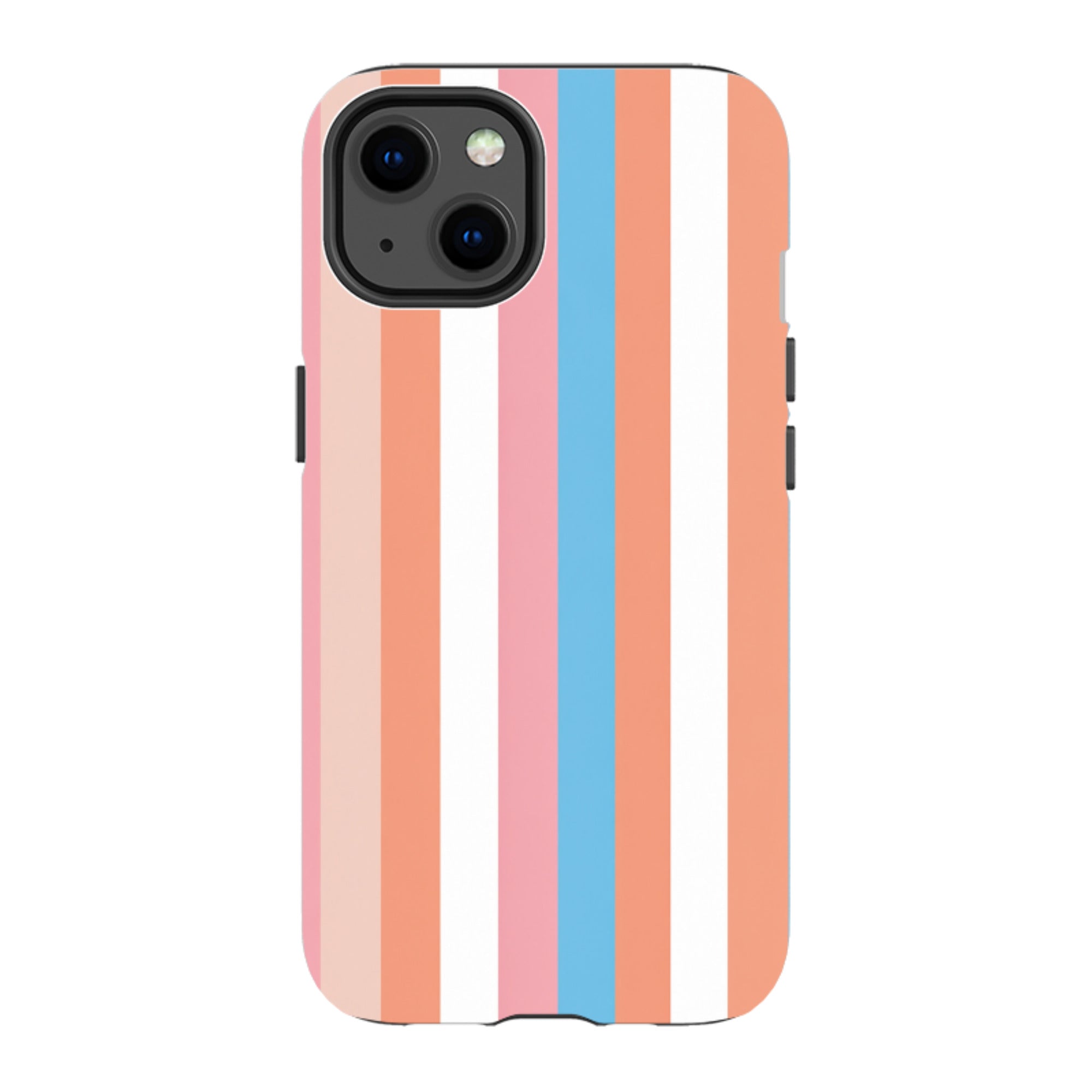 iPhone Tough Case - Coral Pink Stripe
