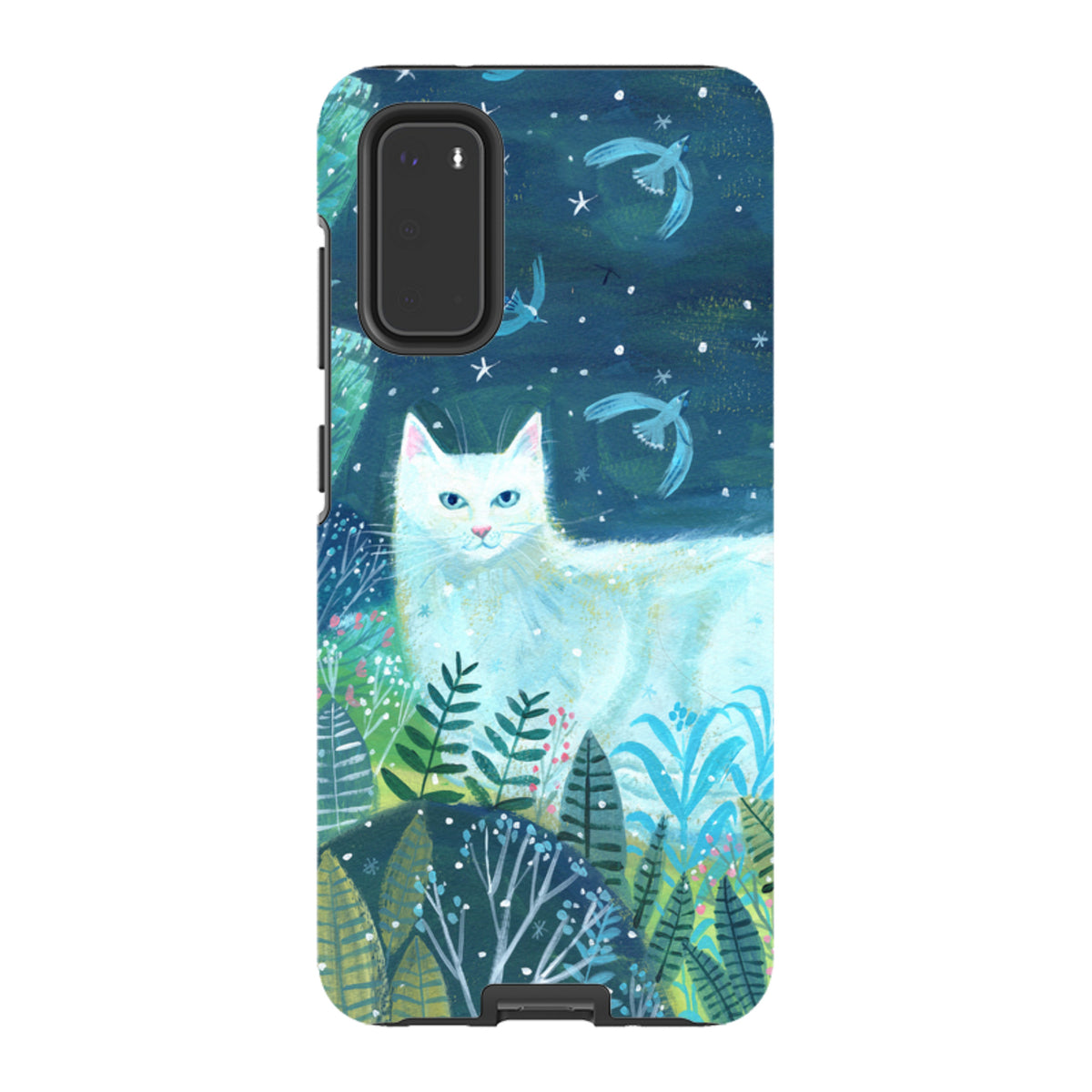 Samsung Tough Case - White Cat By Mary Stubberfield