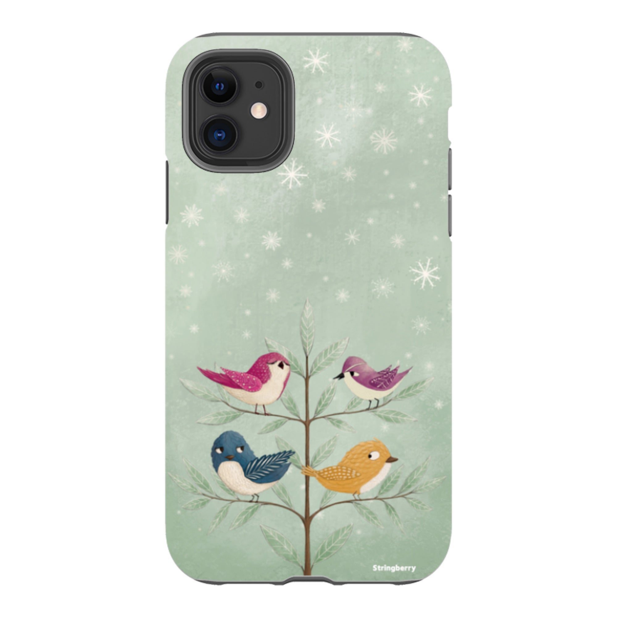 iPhone Tough Case - Garden Birds Aqua By Maja Lindberg
