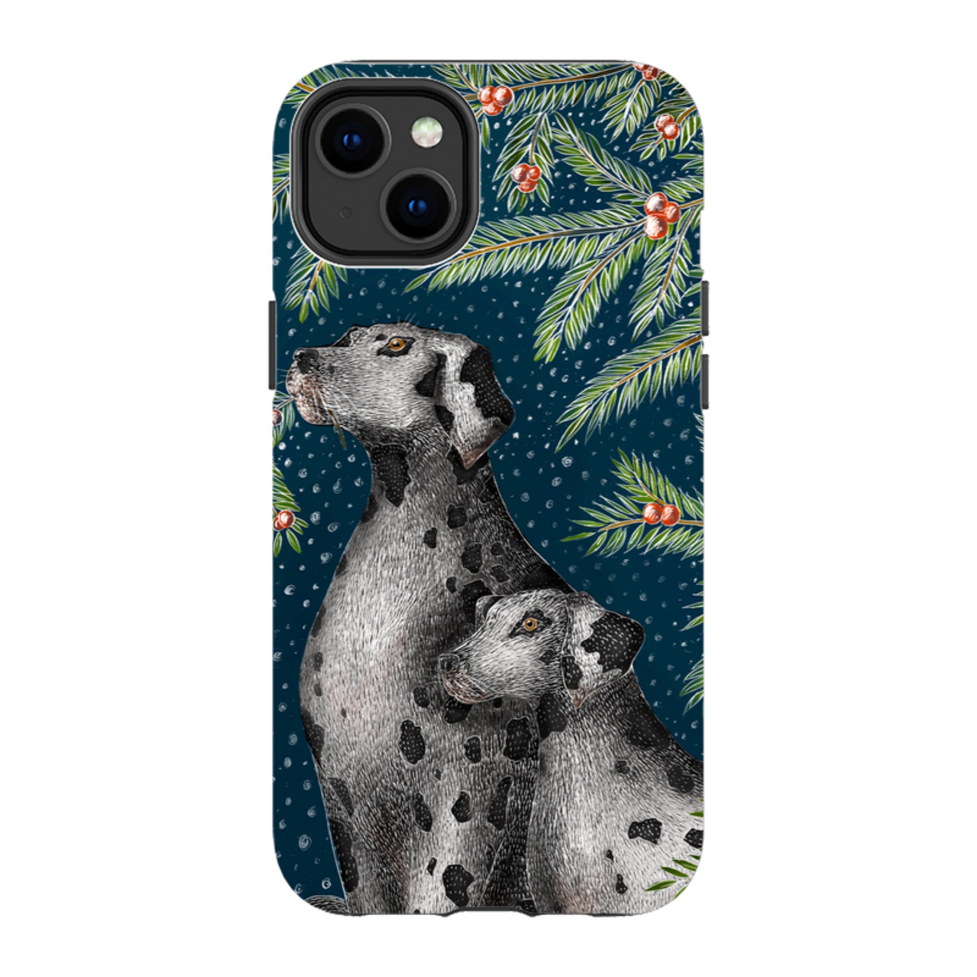 iPhone Tough Case - Christmas Dalmatians By Catherine Rowe