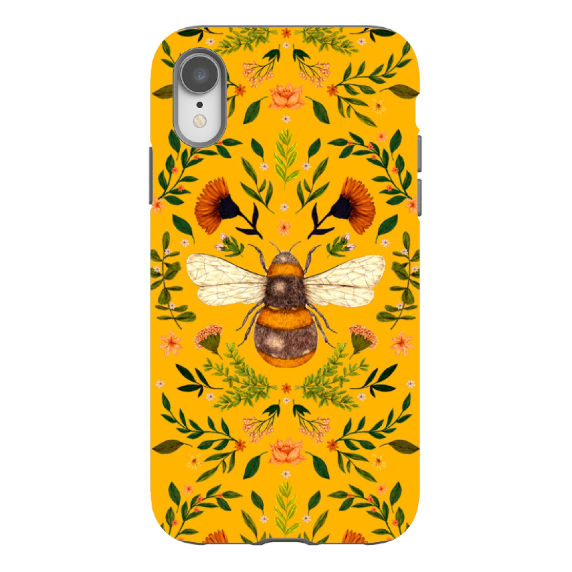 iPhone Tough Case - Botanical Bee Honey By Jade Mosinski