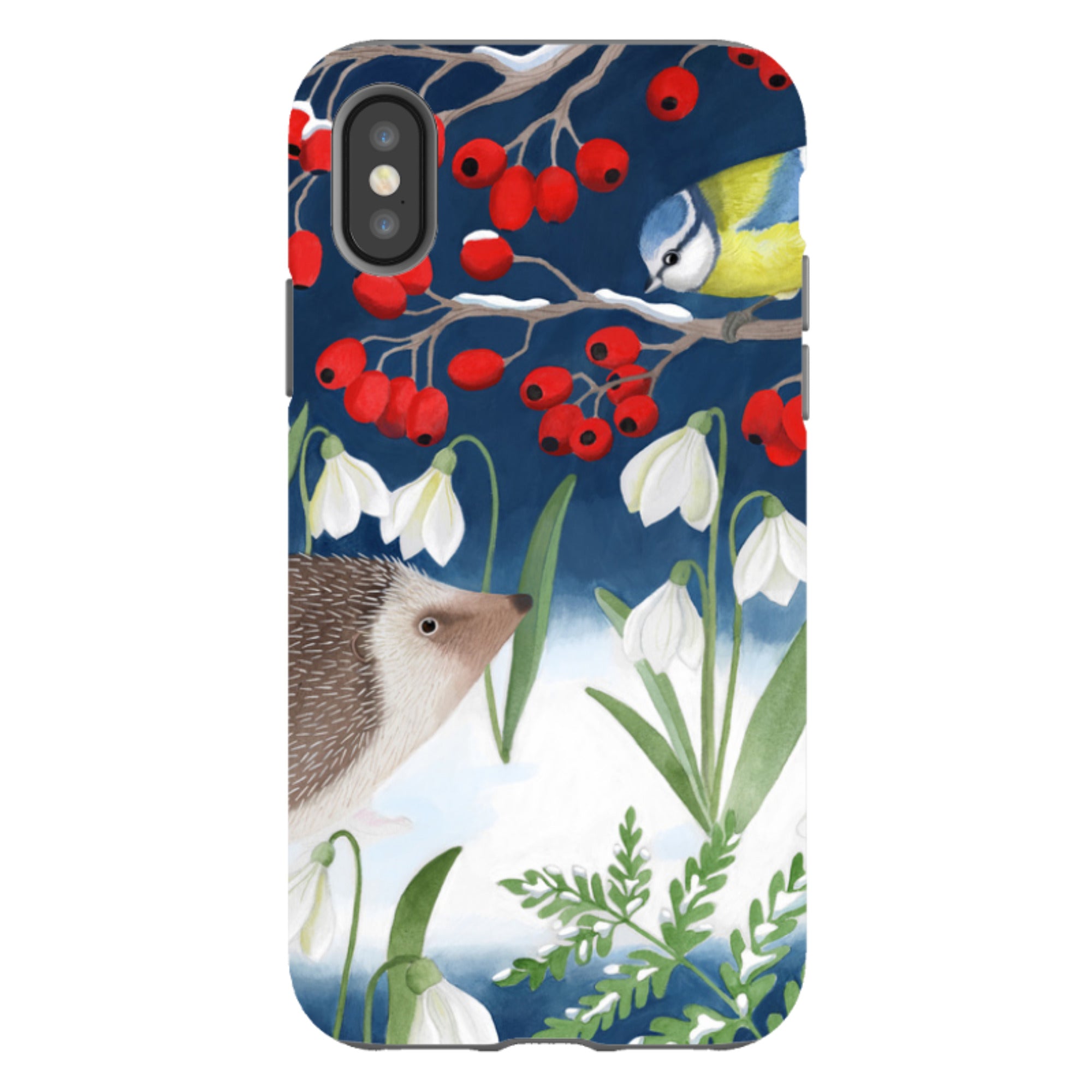 iPhone Tough Case - Blue Tit And Hedgehog By Bex Parkin
