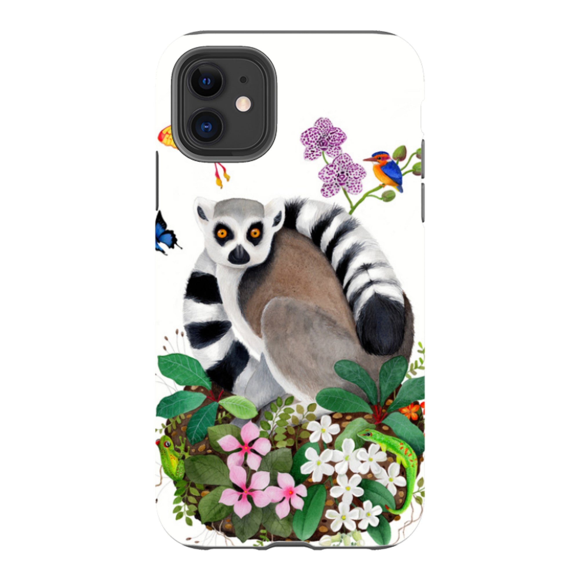 iPhone Tough Case - Madagascar Lemur By Bex Parkin