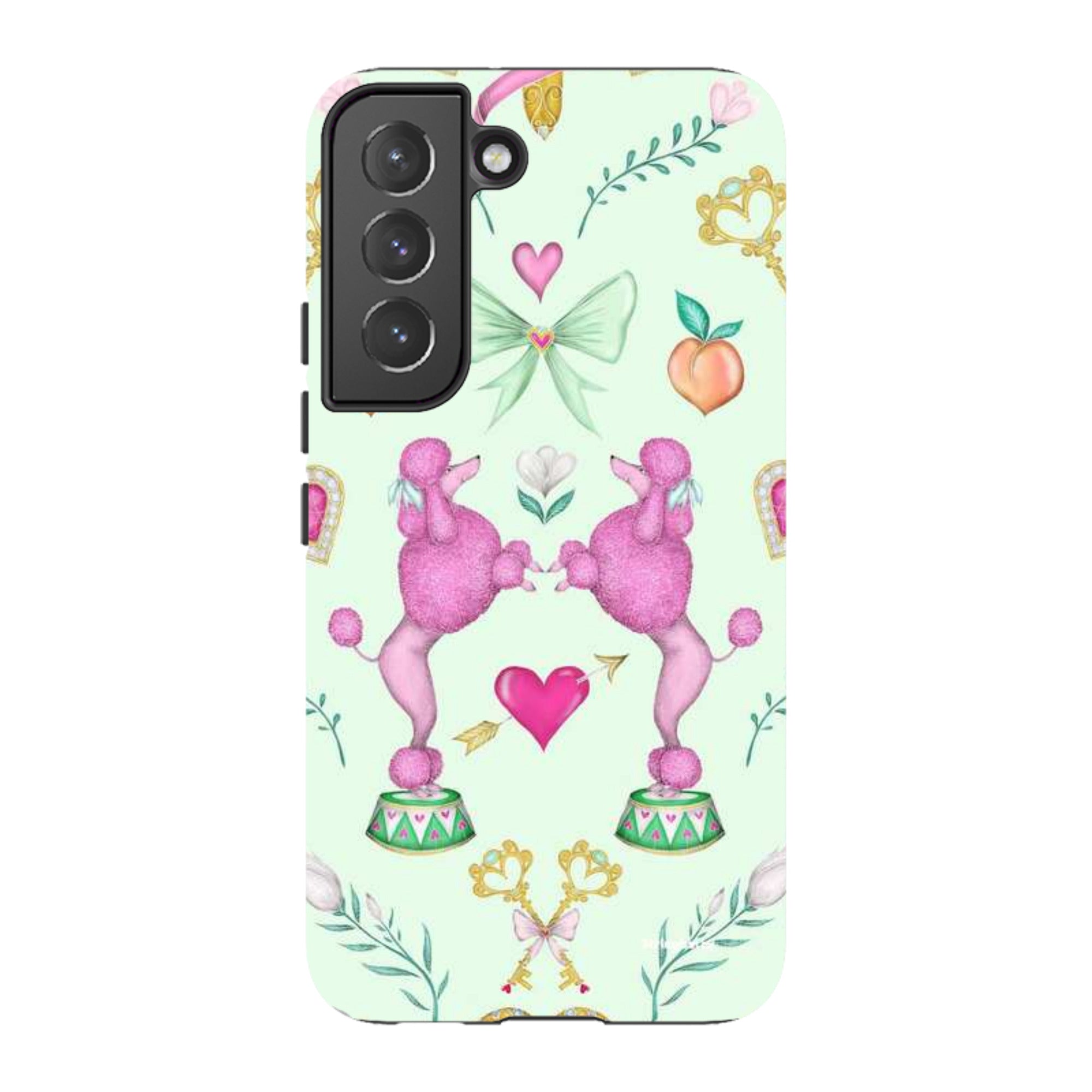 Samsung Tough Case - Pink Poodle Parlour Mint By Catherine Rowe