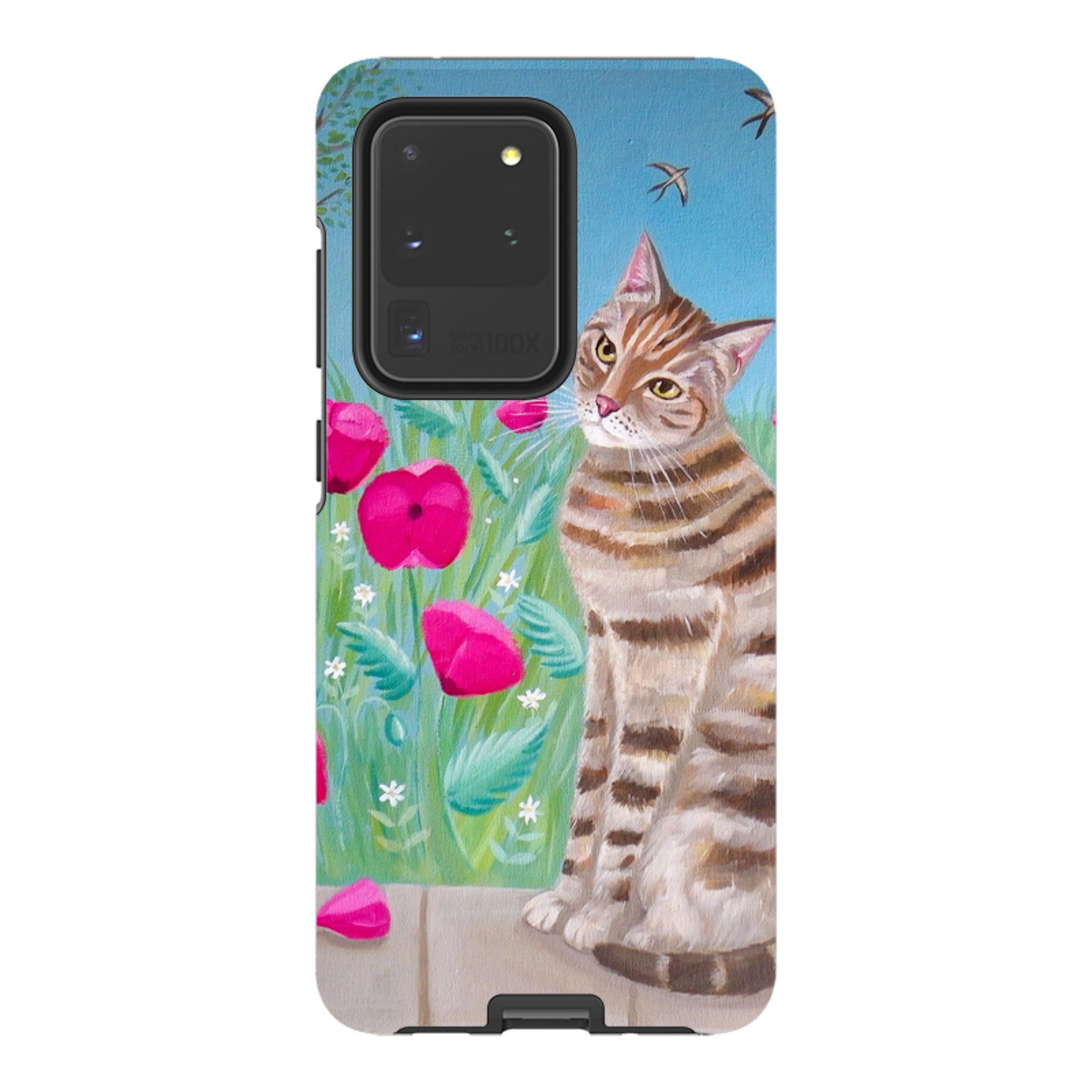 Samsung Tough Case - Cat Floral By Mary Stubberfield