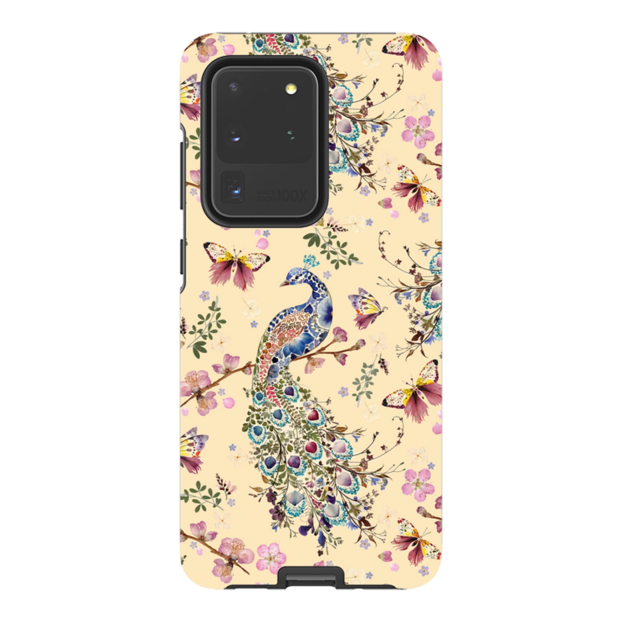 Samsung Tough Case - Peacock and Cherry Blossoms Lilly By Helen Ahpornsiri