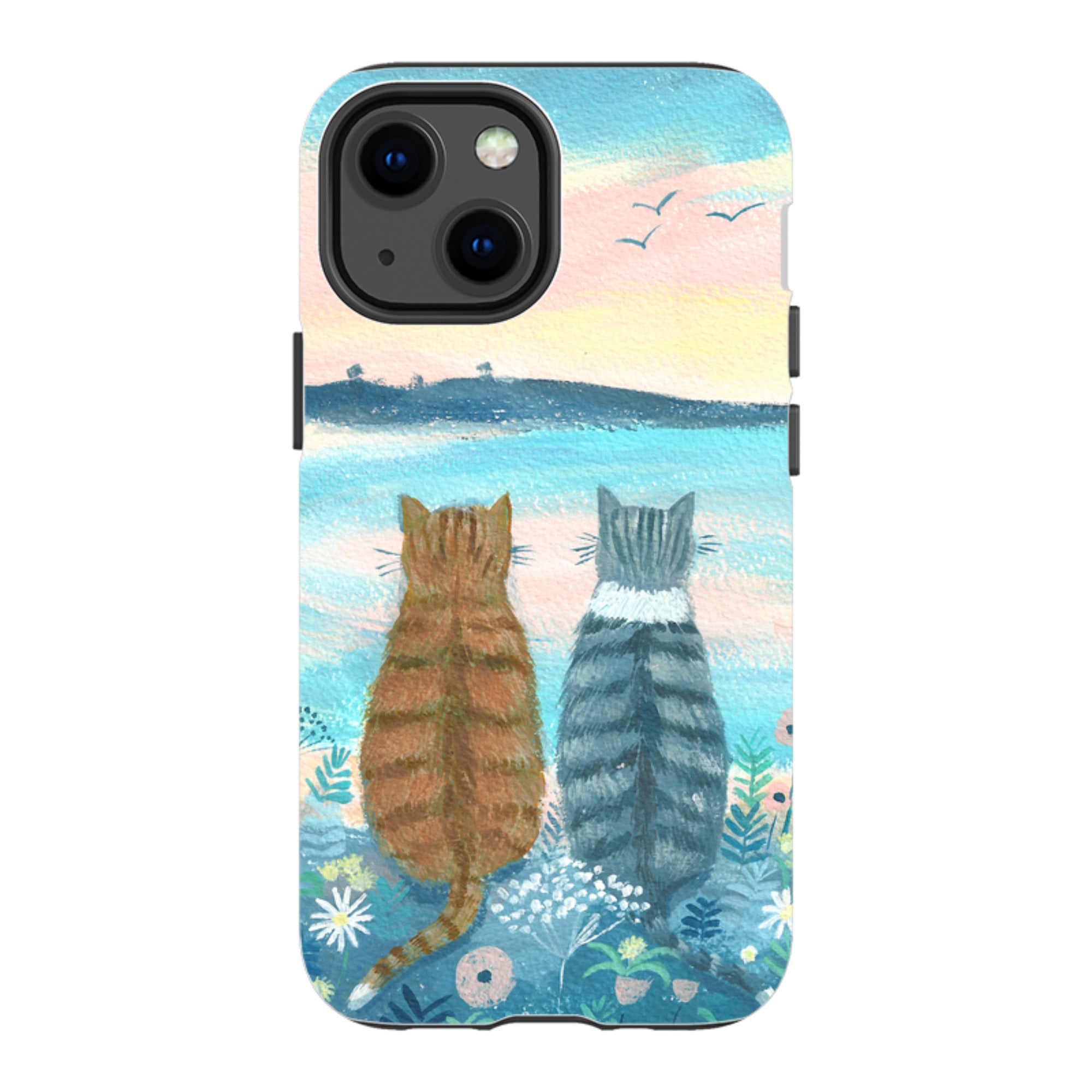 iPhone Tough Case - Sunset Cats 2 By Mary Stubberfield