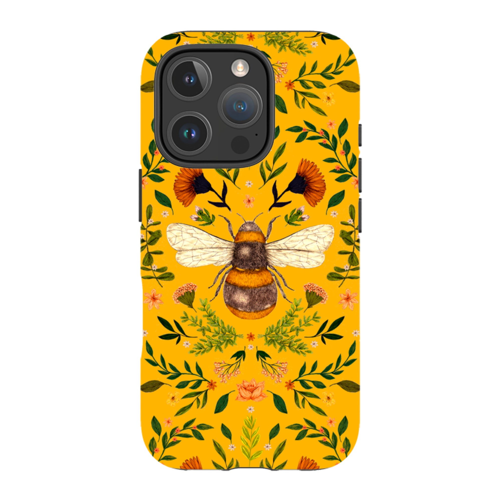 iPhone Tough Case - Botanical Bee Honey By Jade Mosinski