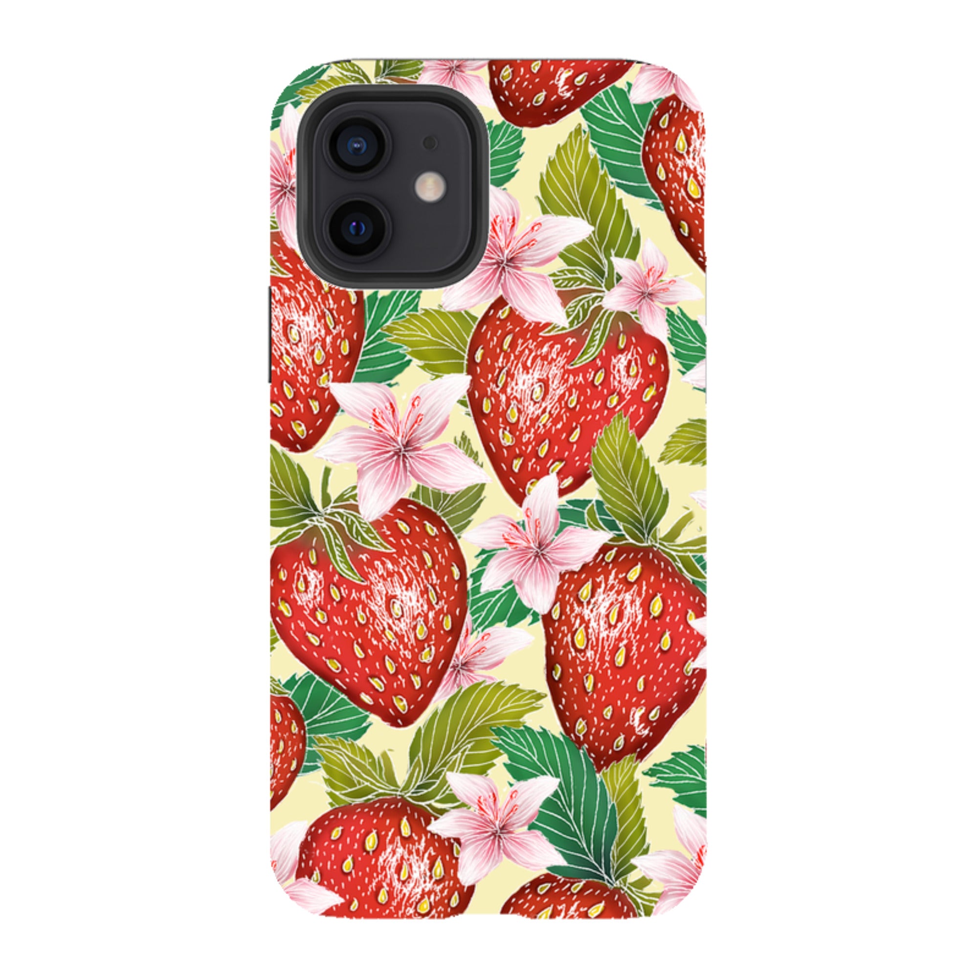 iPhone Tough Case - Yellow Strawberries By Catherine Rowe