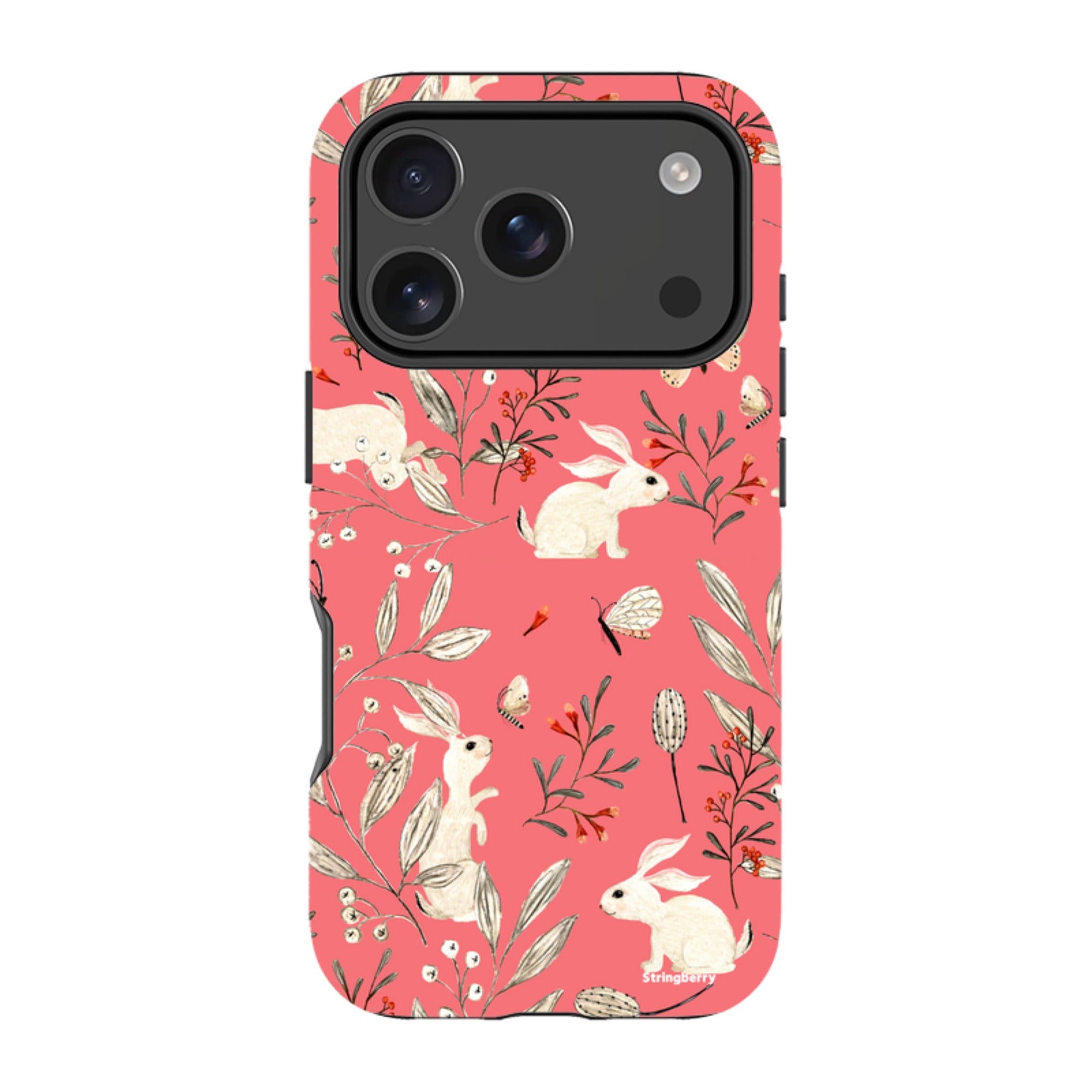 iPhone MagSafe Tough Case - Bunnies Raspberries By Katherine Quinn