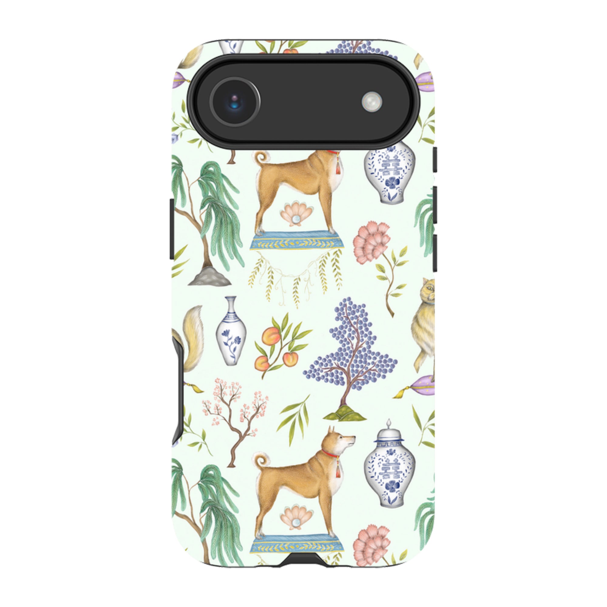 iPhone Tough Case - Chinoiserie Menagerie Green By Catherine Rowe