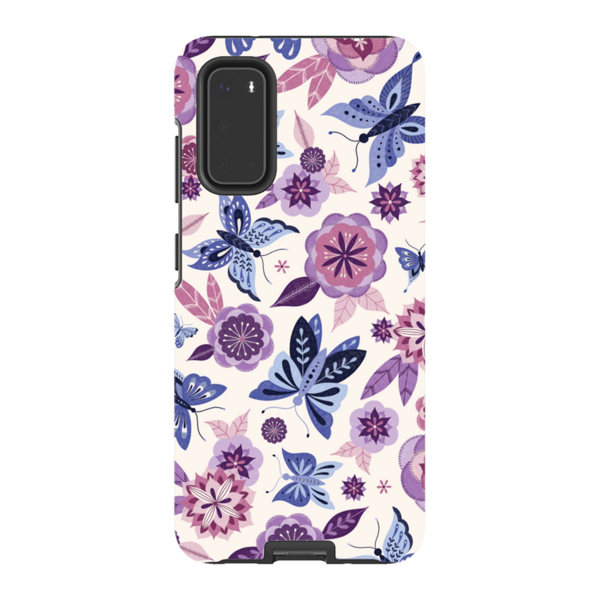 Samsung Tough Case - Butterfly Blooms Ivory By Jenny Zemanek