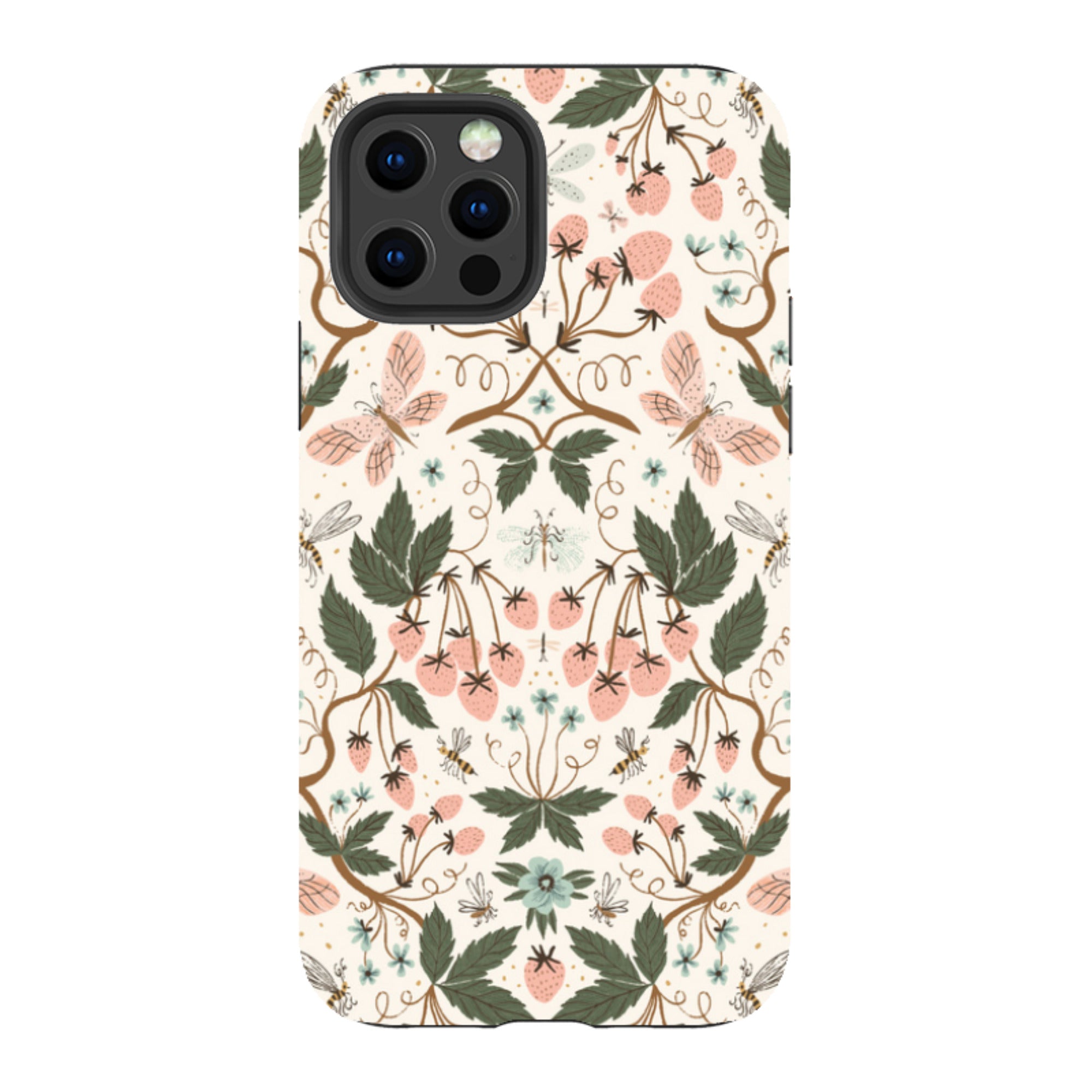 iPhone Tough Case - Bugs And Berries Pattern By Meghann Rader